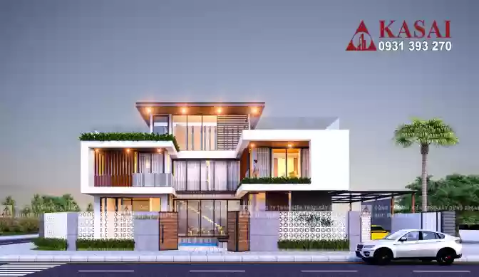 Thiết kế biệt thự hiện đại 3 tầng đẹp CĐT Chi Giang tại Bắc Giang