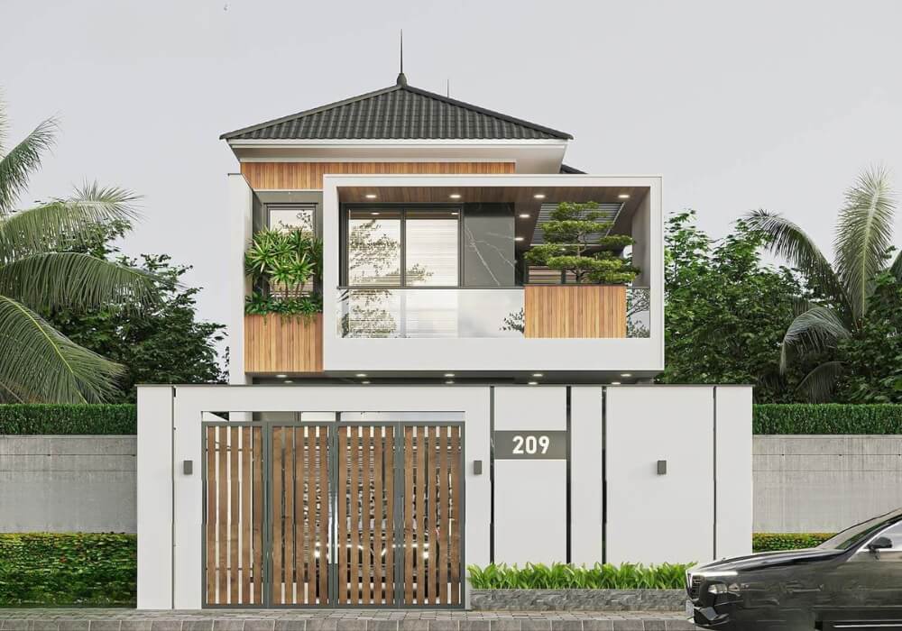 Mẫu nhà phố 2 tầng 1 hầm 4 phòng ngủ Mẫu nhà phố 2 tầng 1 hầm 4 phòng ngủ