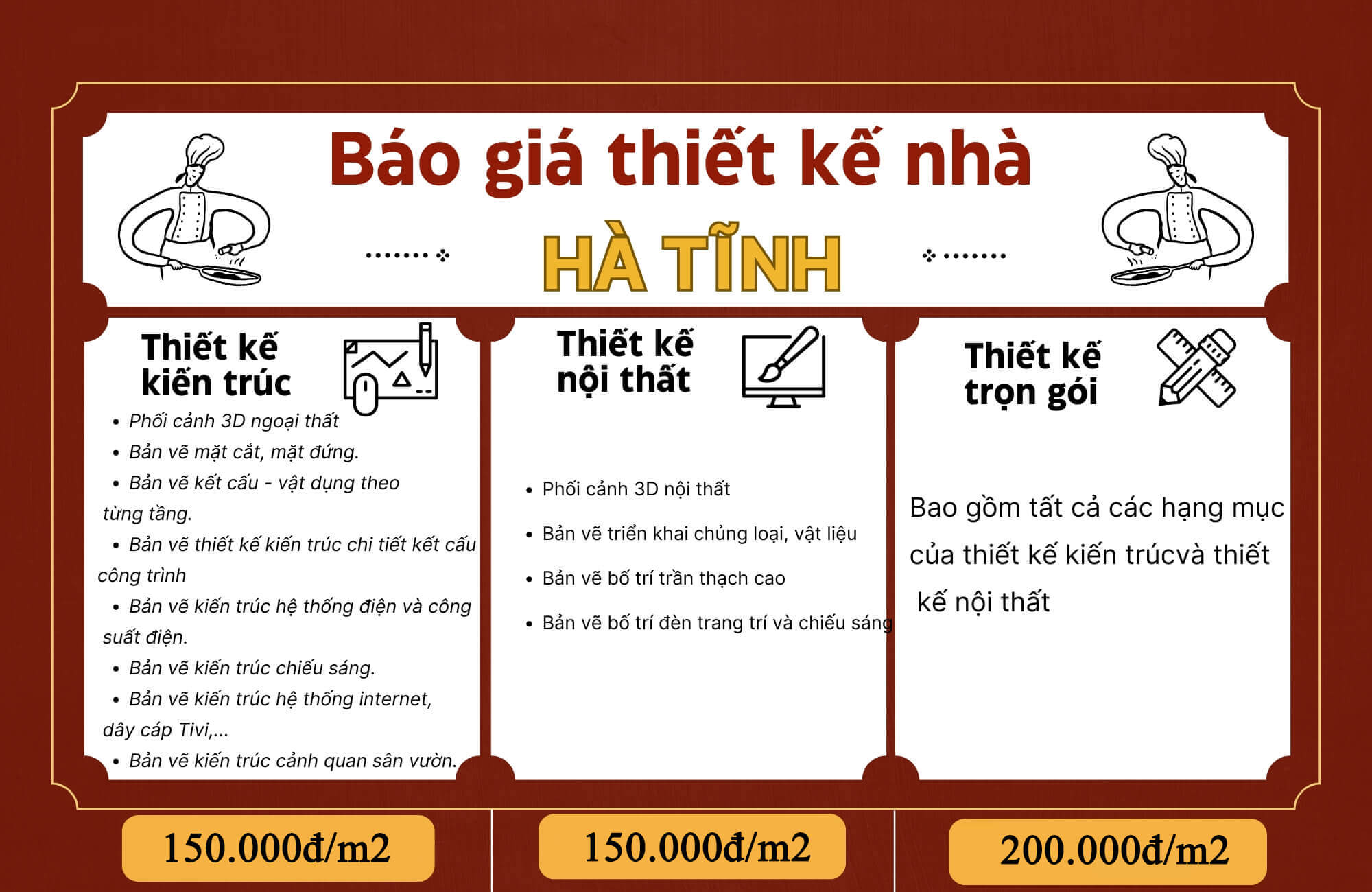Báo giá thiết kế nhà Hà Tĩnh