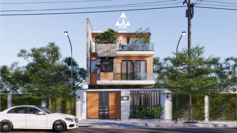 Mẫu nhà 2,5 tầng đẹp