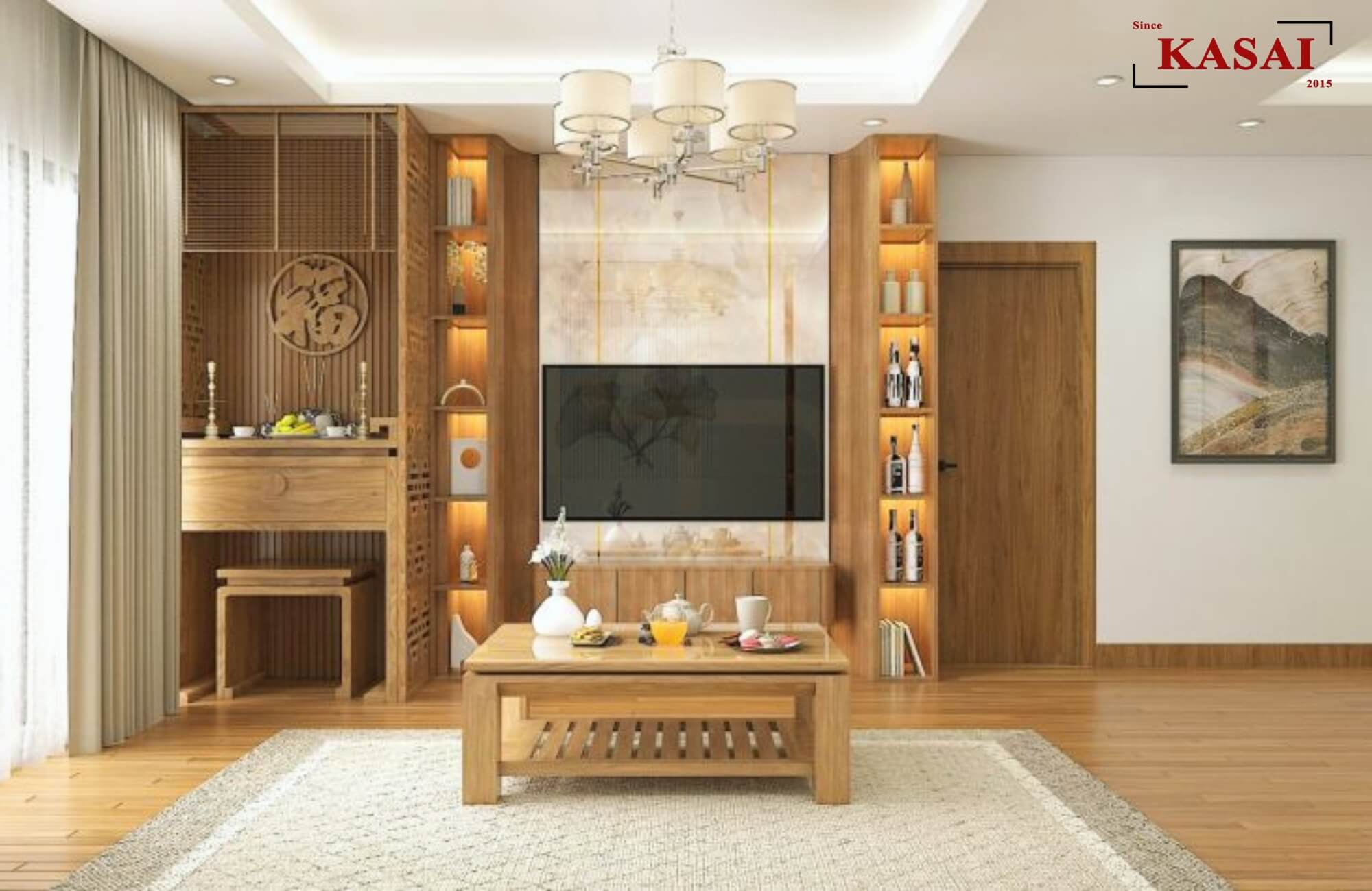 thiết kế phòng thờ nhà cấp 4