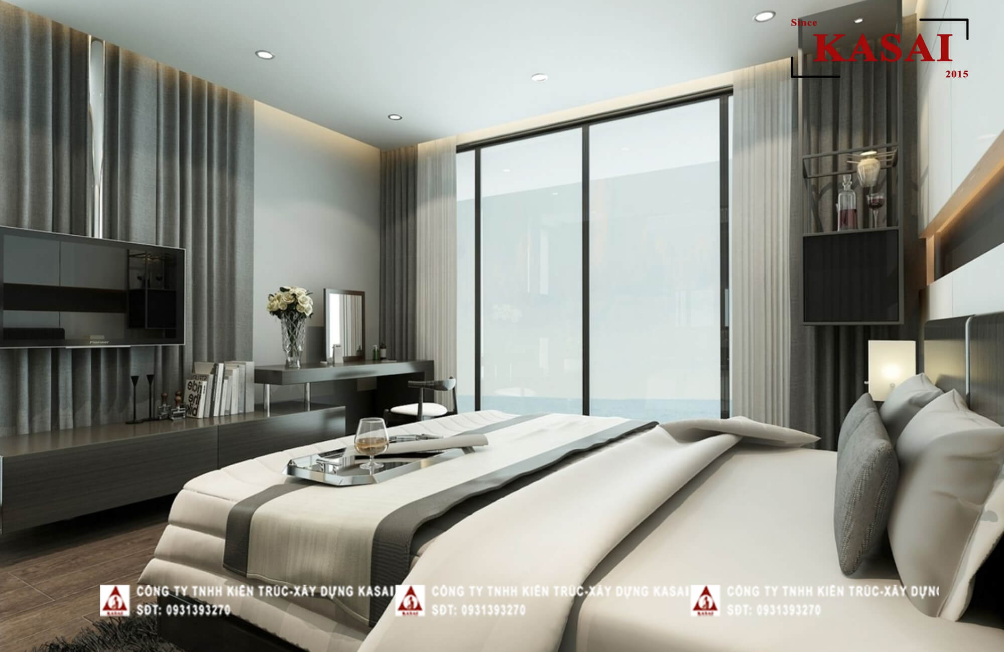 Nội thất phòng ngủ tối giản