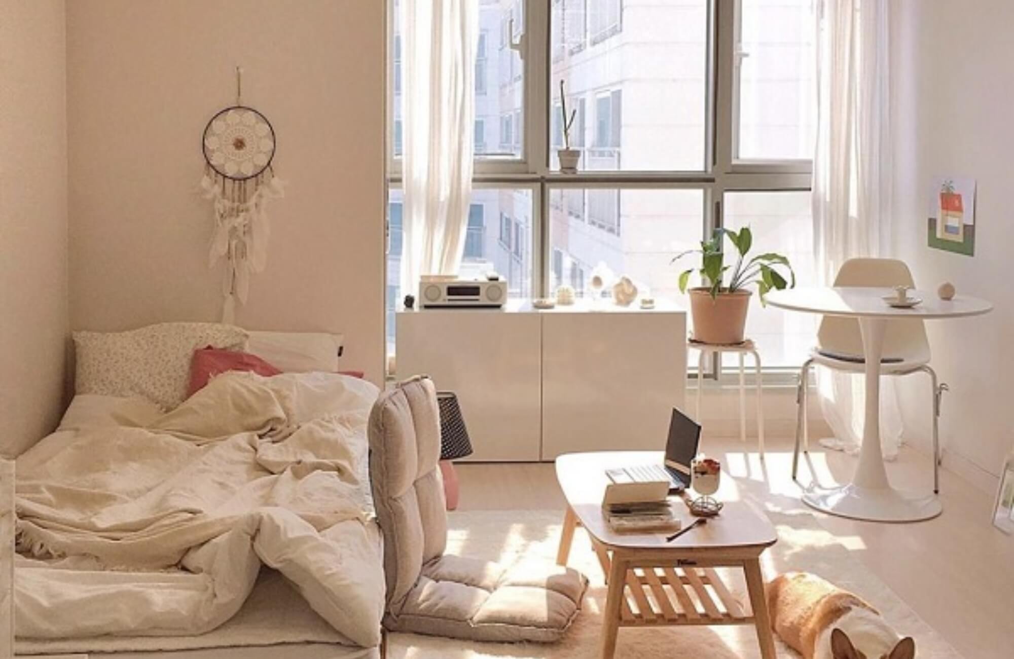 Thiết kế phòng ngủ cho nữ không giường