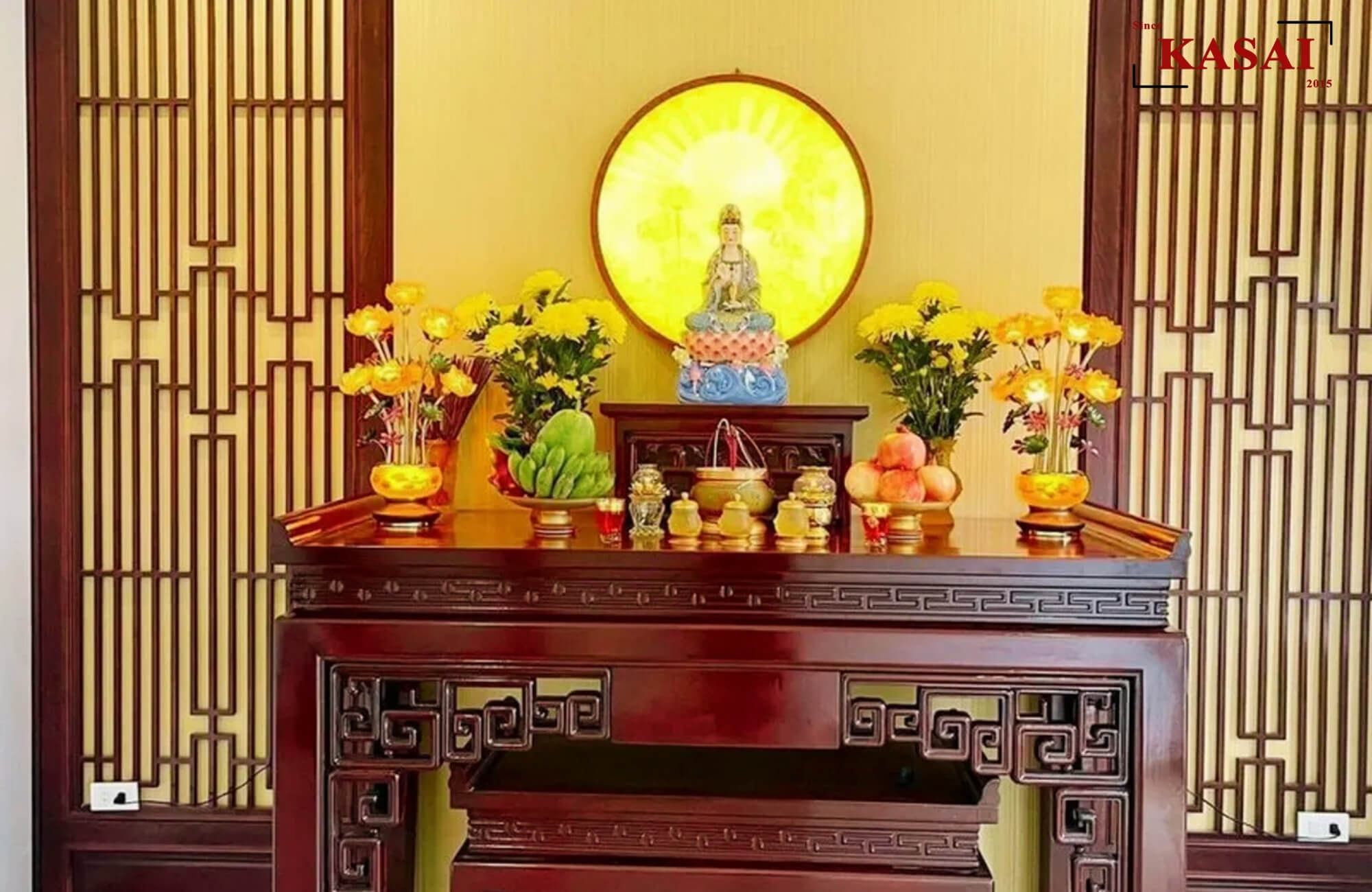 thiết kế bàn thờ phật đúng chuẩn phong thủy