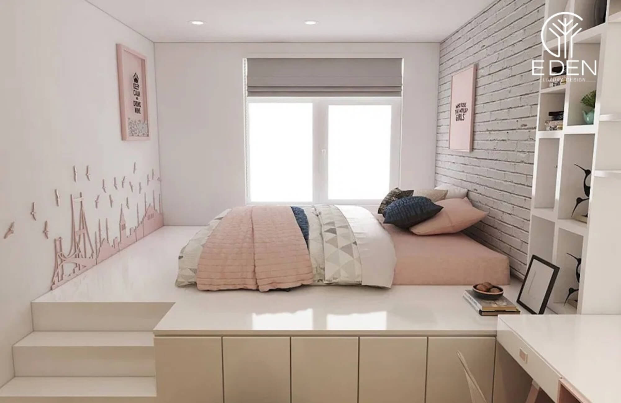 Trang trí phòng ngủ nhỏ 5m2 cho nữ