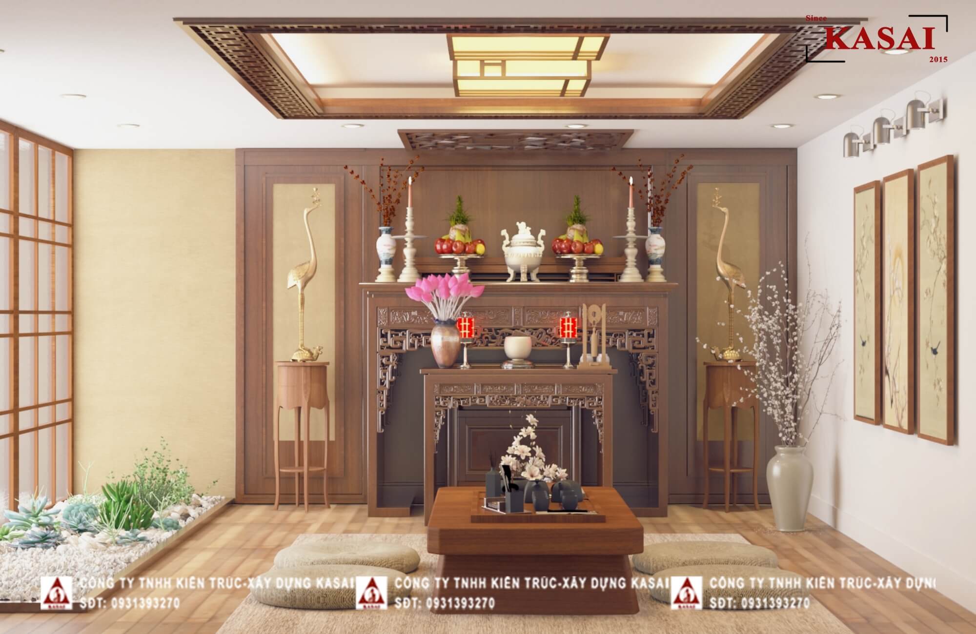 vị trí thiết kế phòng thờ nhà phố