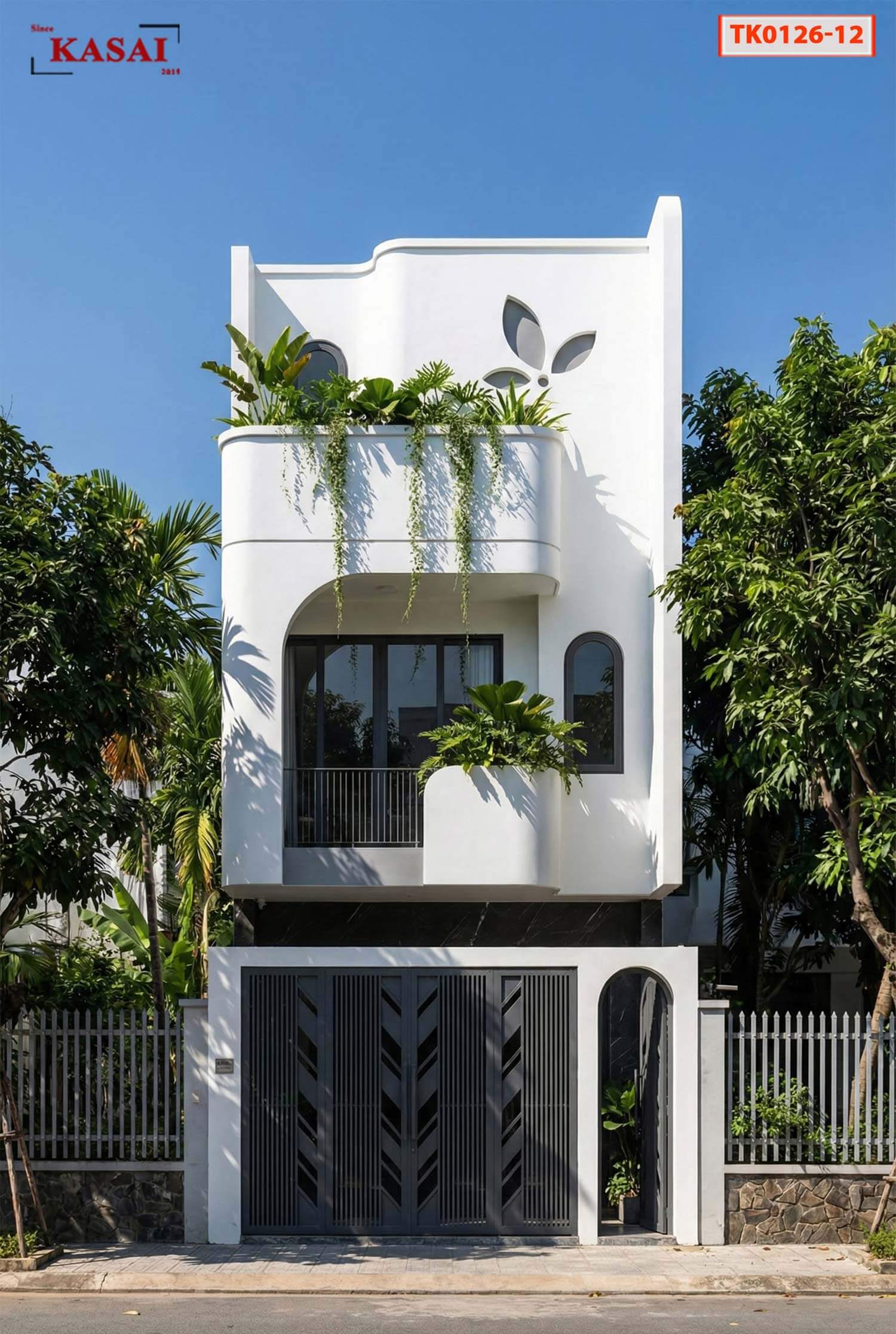 Mẫu nhà 2 tầng đẹp 5x20m