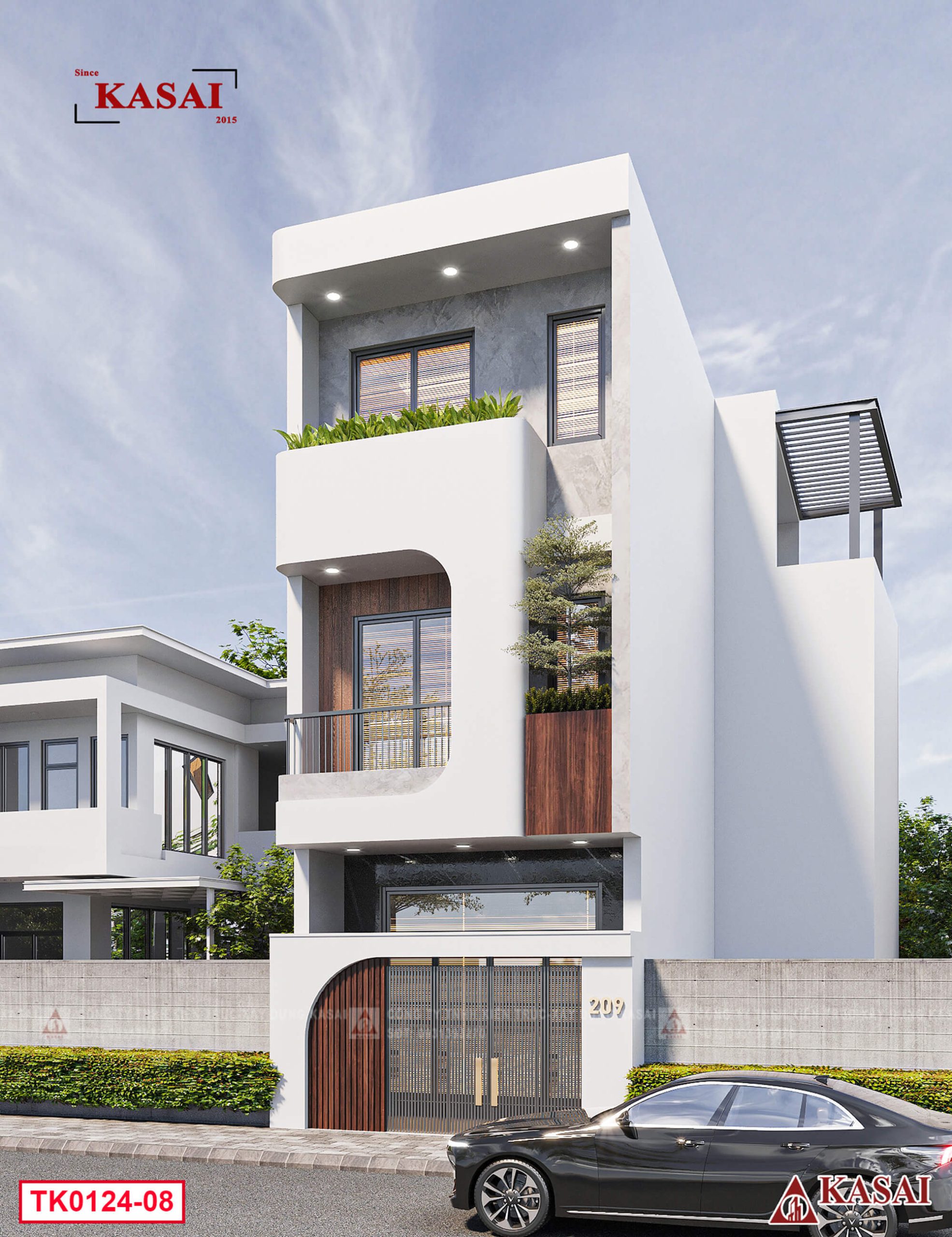 Mẫu thiết kế nhà 3 tầng 7x10m