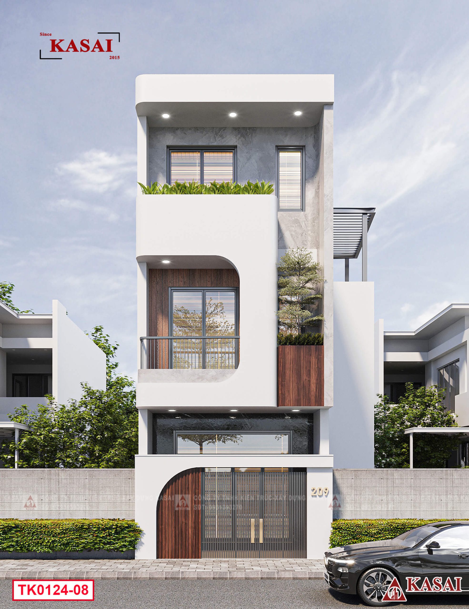 Mẫu thiết kế nhà 3 tầng 7x10m