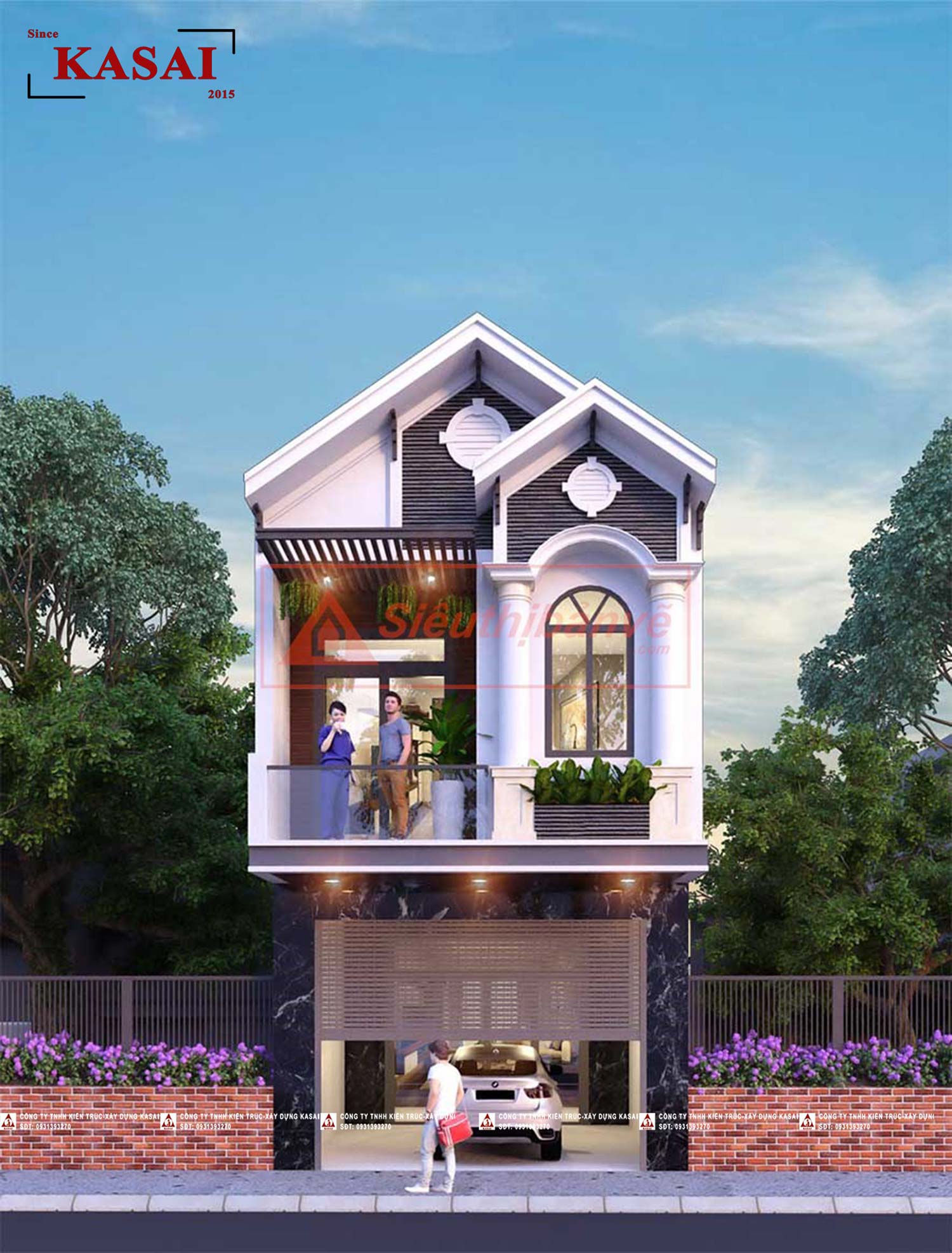 Nhà 2 tầng 5x20 mái Thái