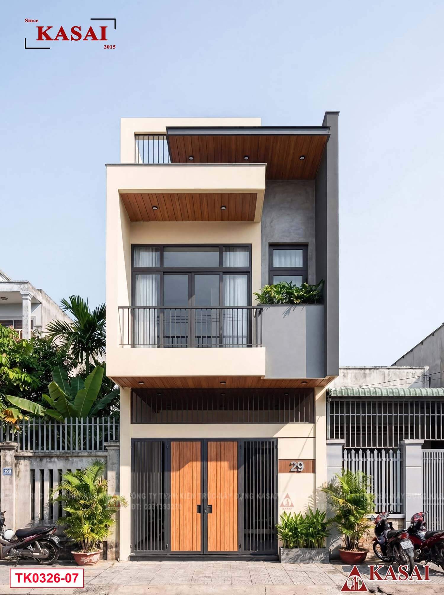 Nhà 5x20 lệch tầng 2 tầng