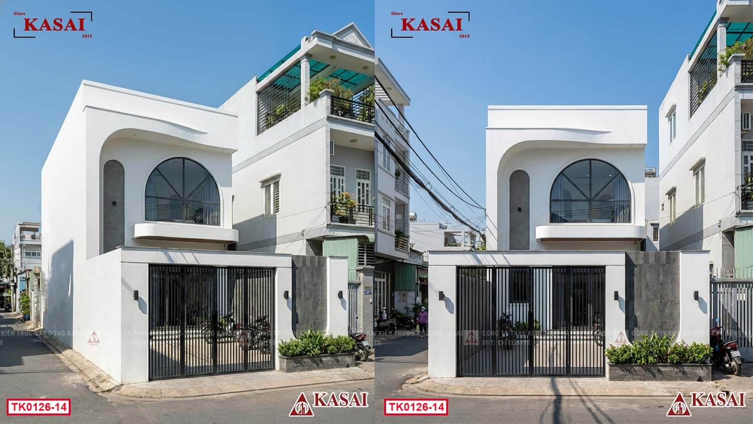 Thiết kế nhà 2 tầng có gác lửng