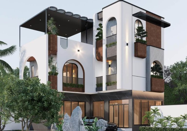 Thiết kế nhà vuông 10x10 3 tầng