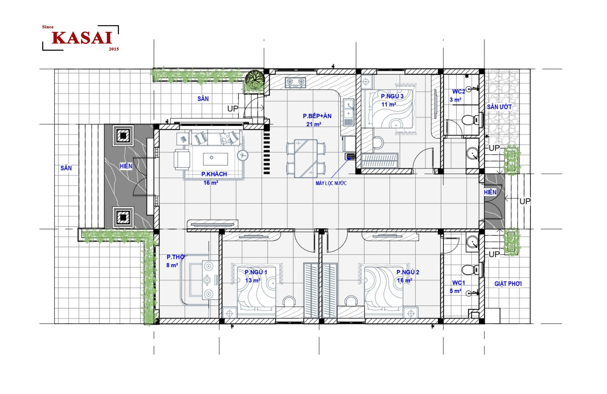 Bản vẽ nhà 1 tầng 10x15m