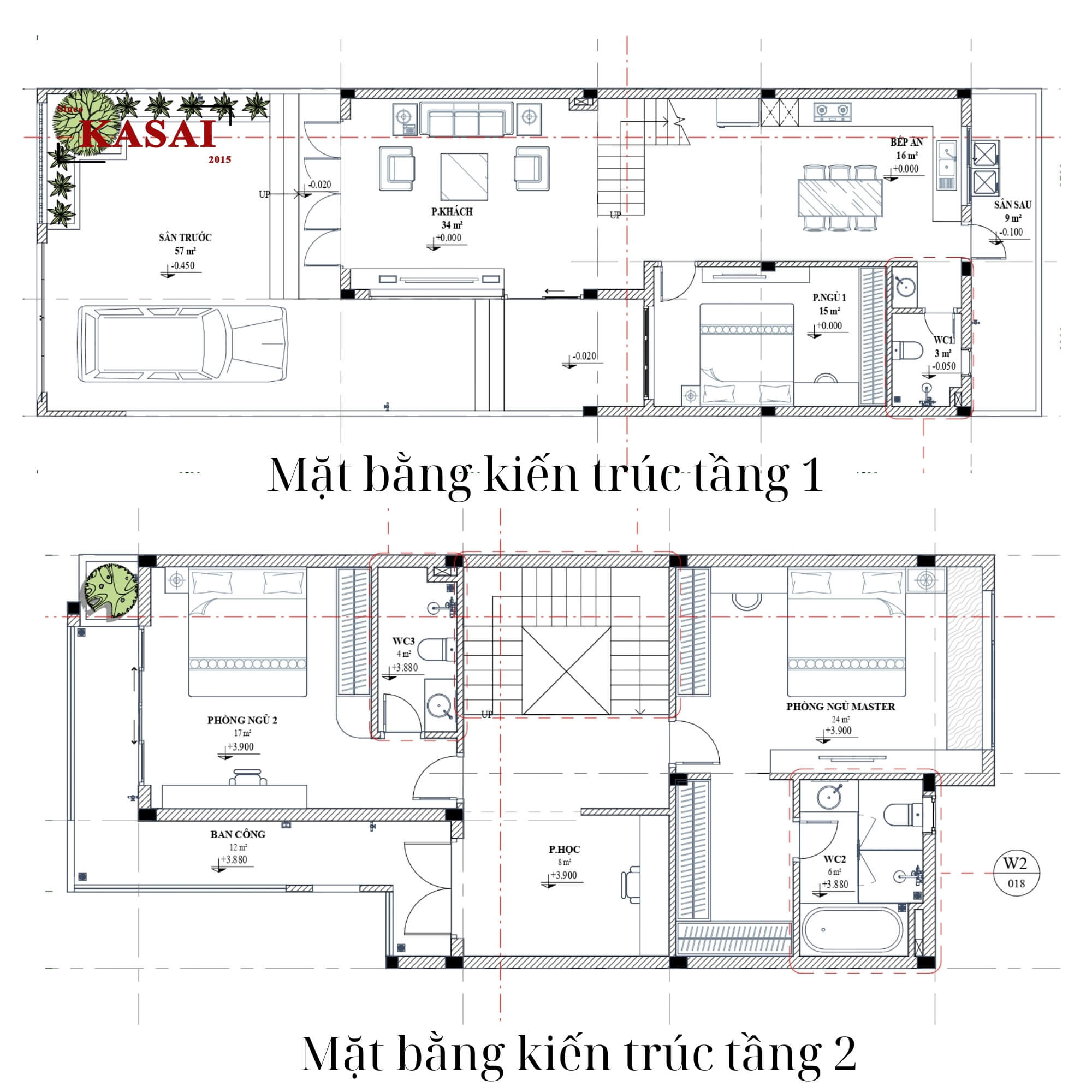 Bản vẽ nhà 7x13m 2 tầng