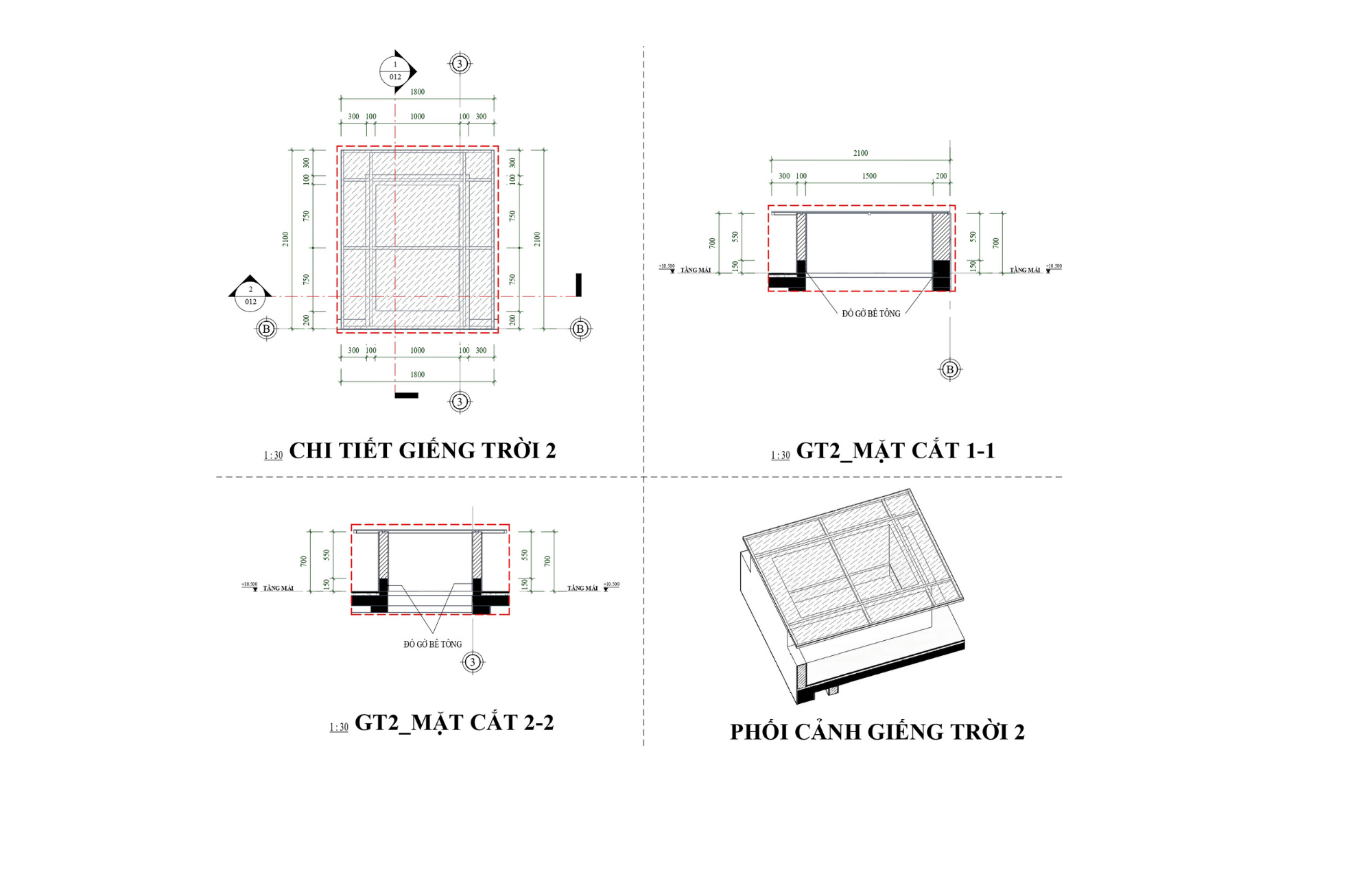 Bản vẽ thiết kế giếng trời 1
