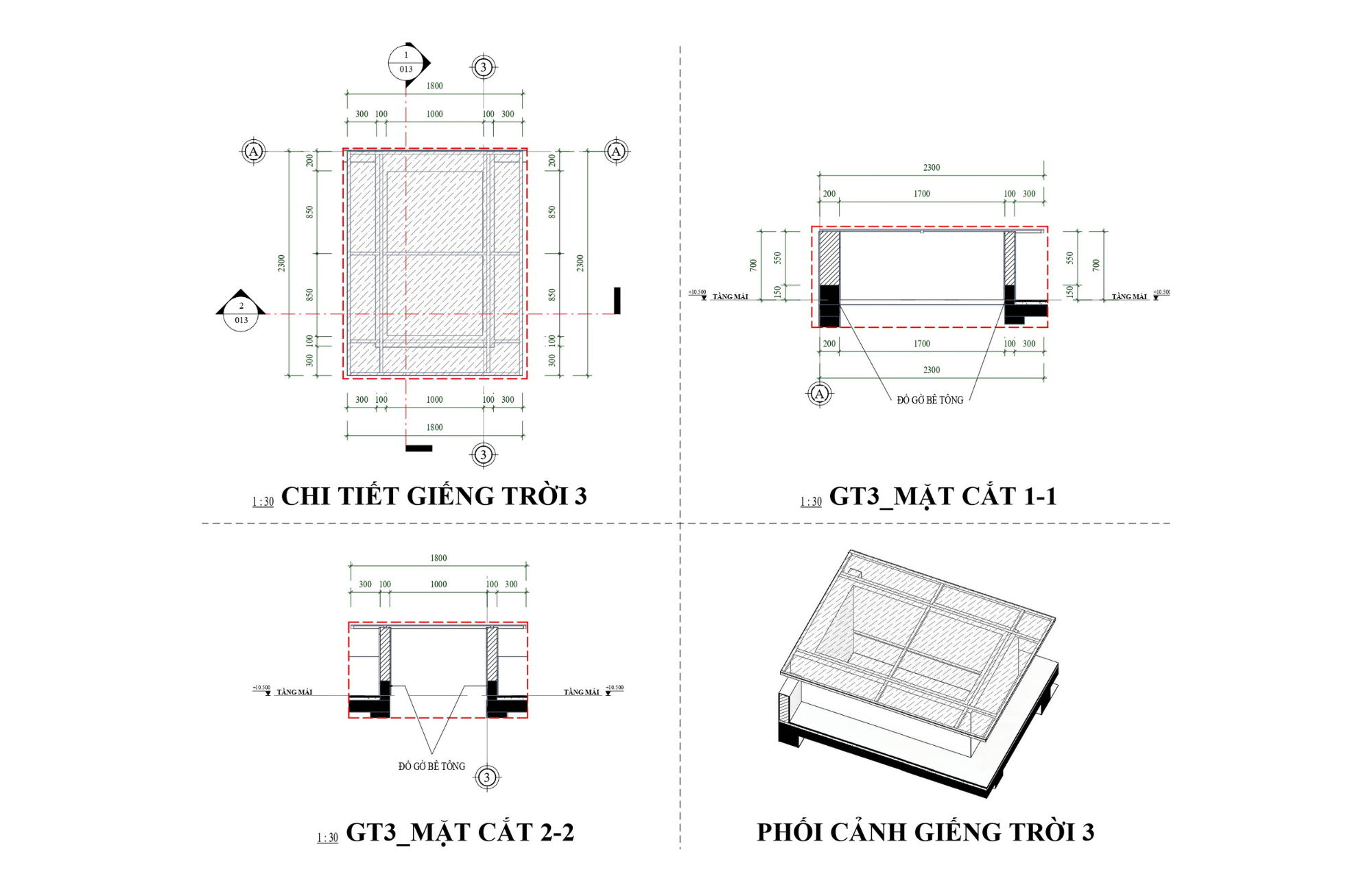 Bản vẽ thiết kế giếng trời 3