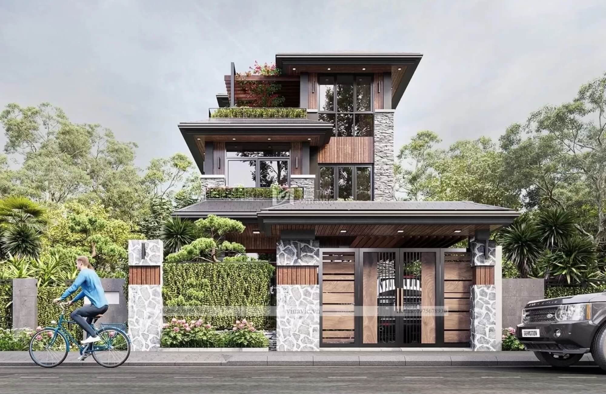 Biệt thự 3 tầng 7x13m