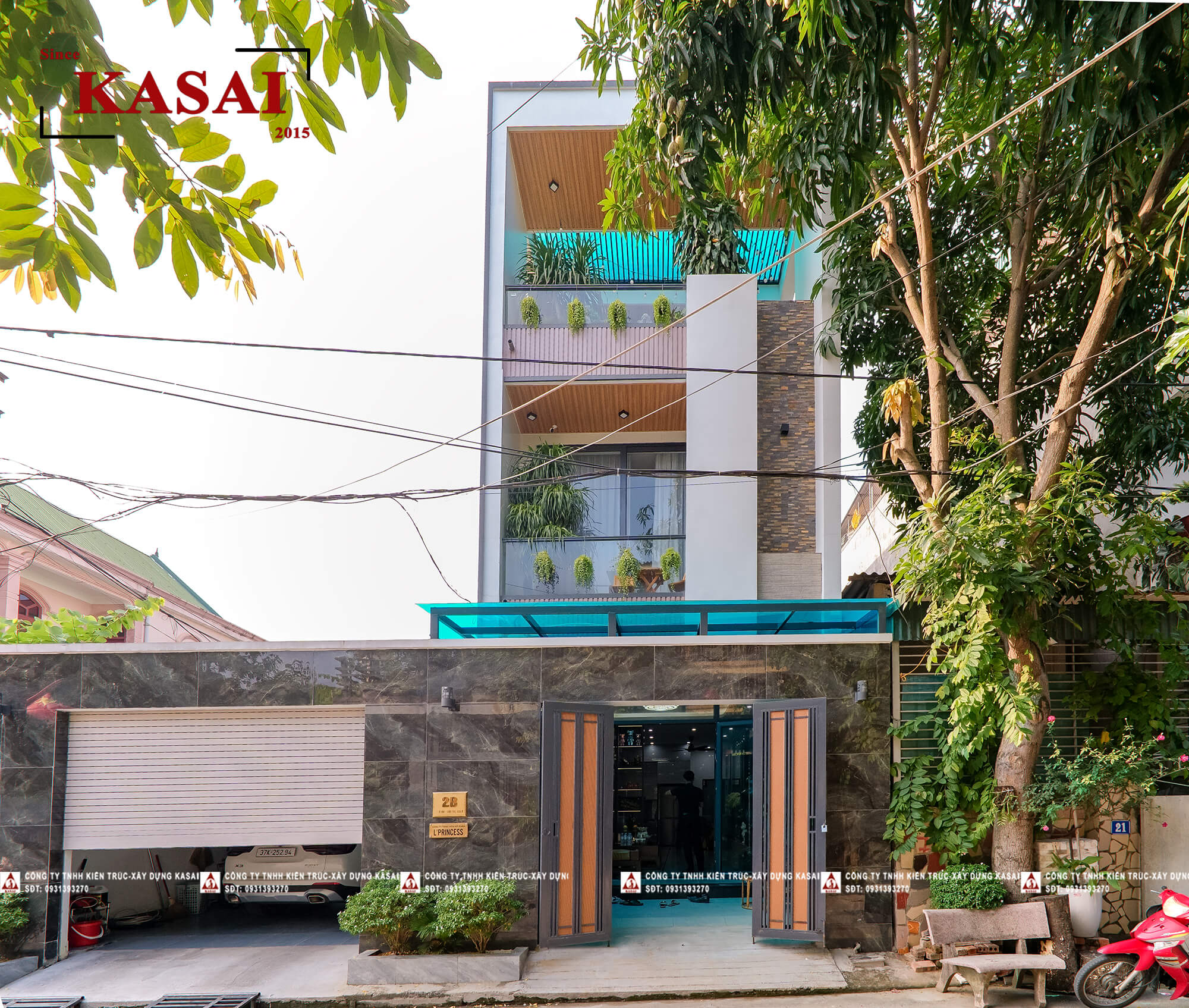 Cận cảnh nhà 3 tầng Kh’s House hoàn thiện với vẻ đẹp hiện đại xanh ngát