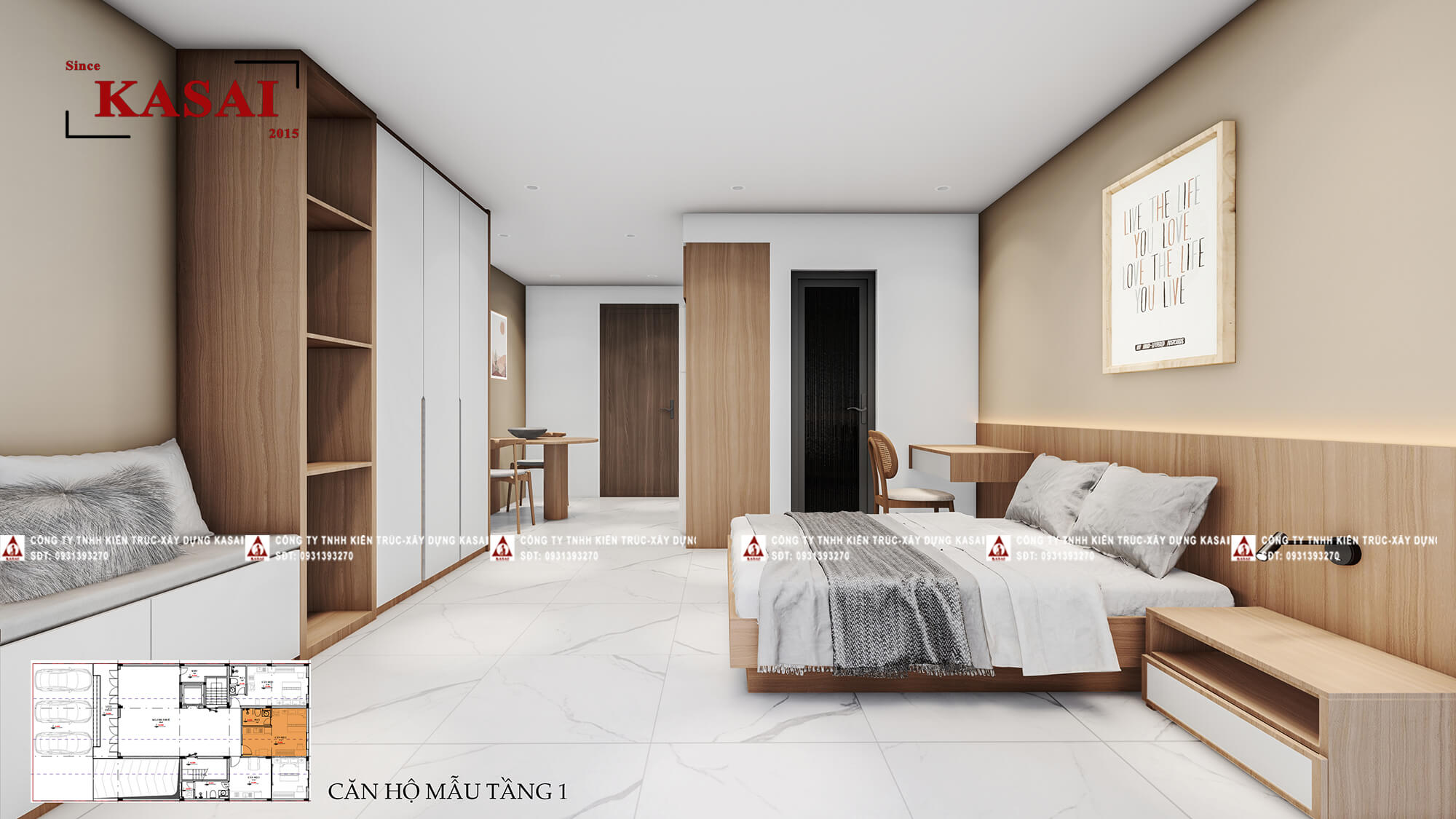 Căn hộ mẫu cho thuê Apartment