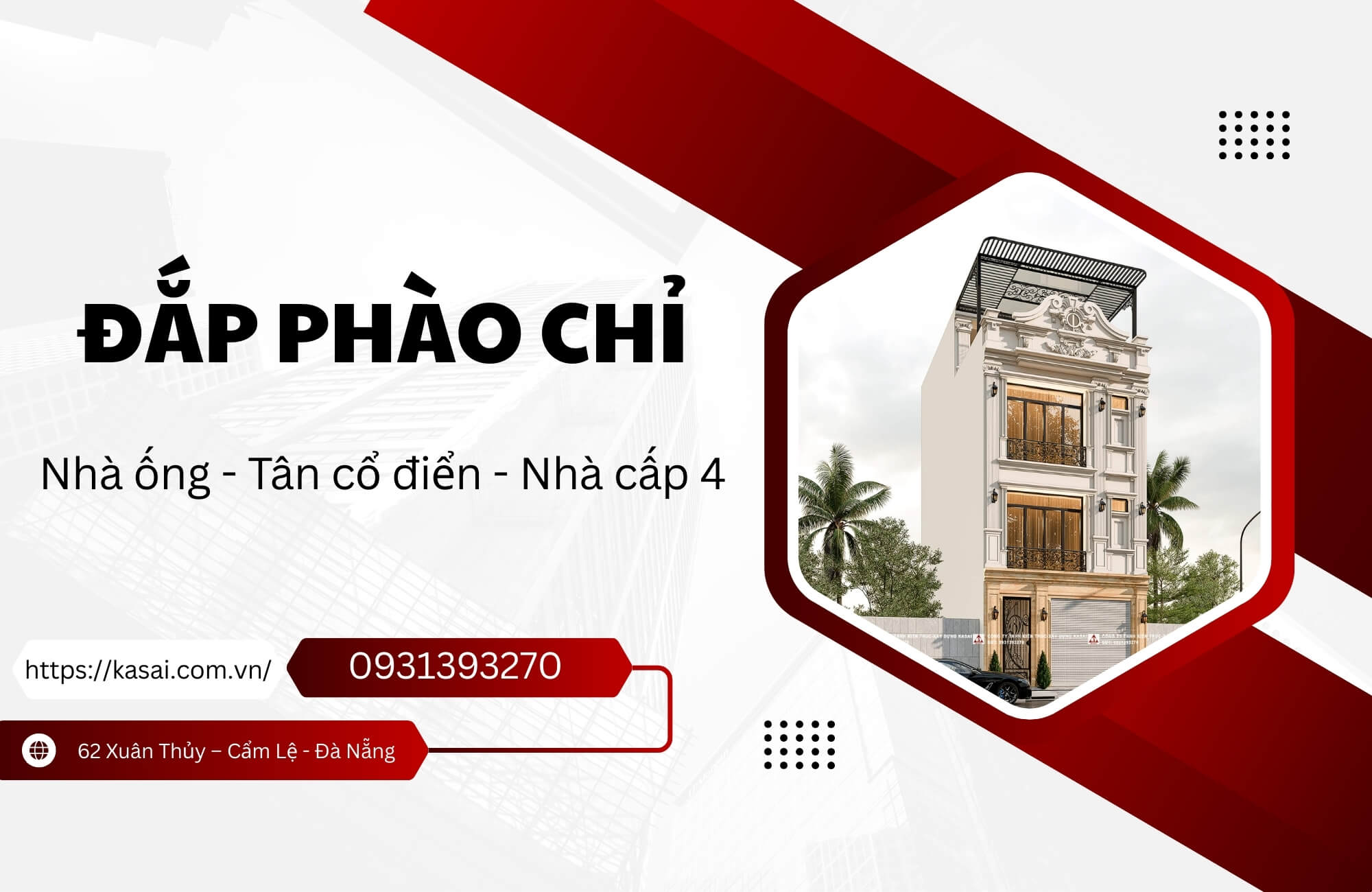Đắp phào chỉ mặt tiền nhà