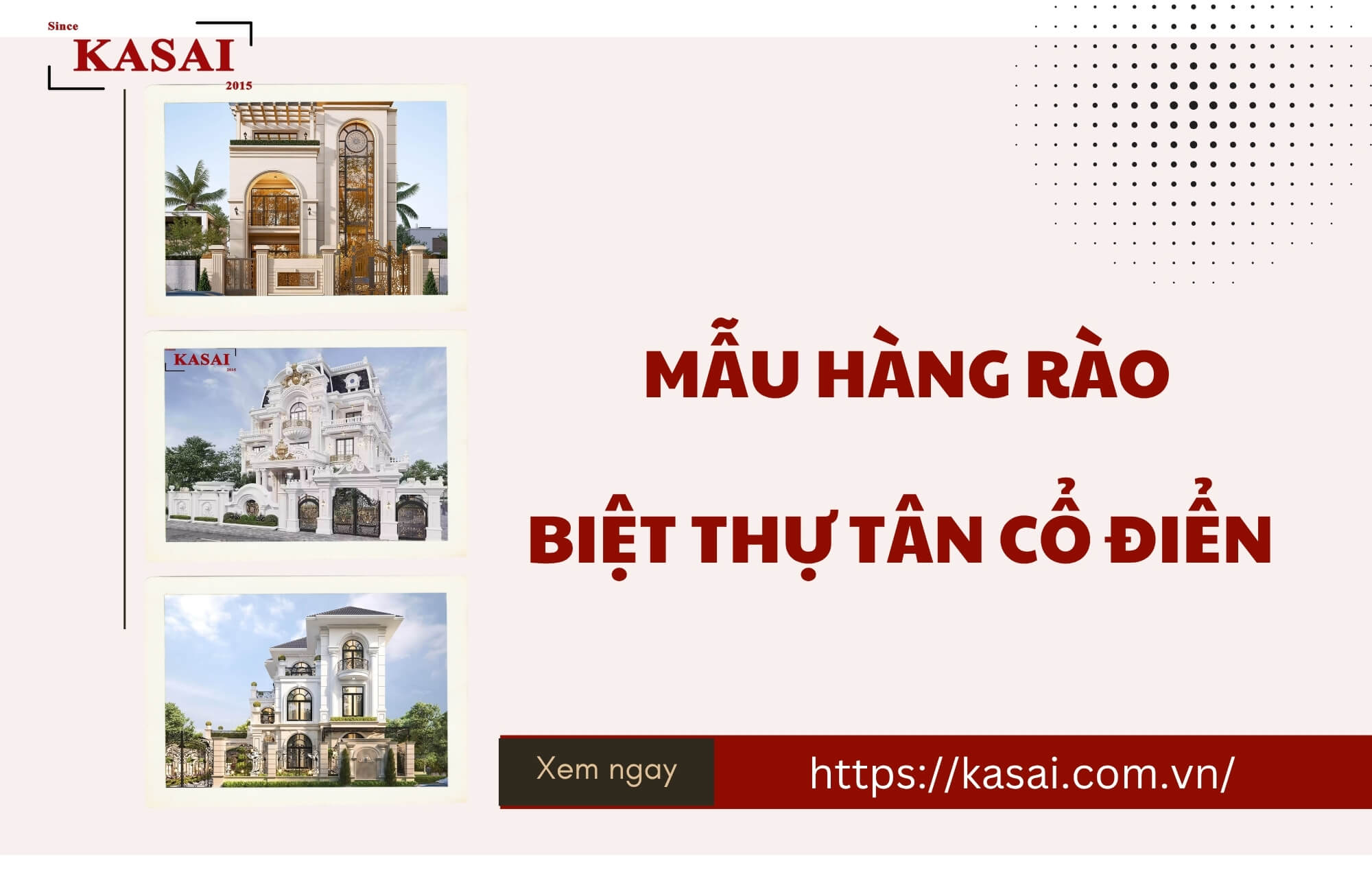 Mẫu hàng rào biệt thự tân cổ điển hút mắt