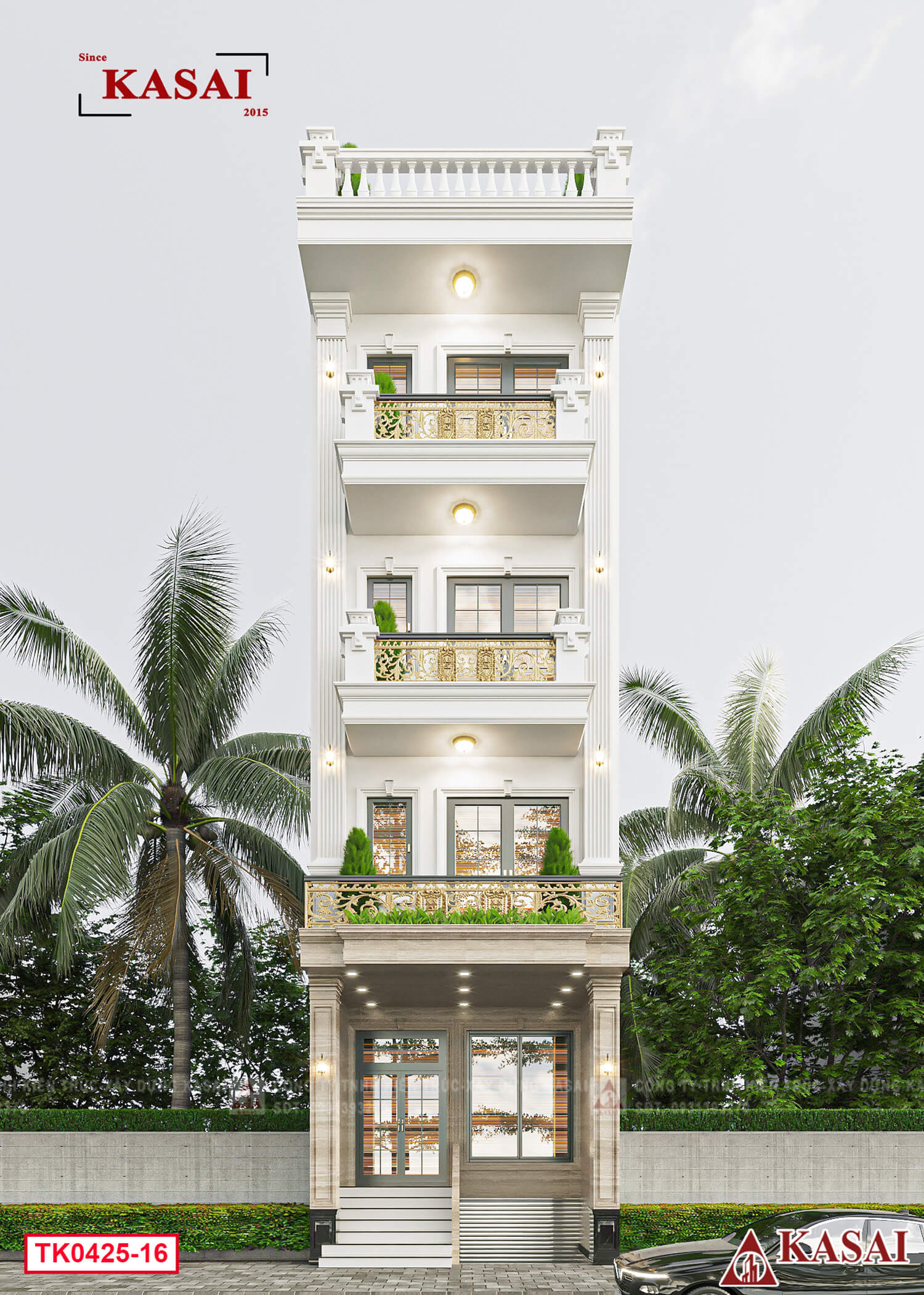 Mẫu nhà 4 tầng 5m