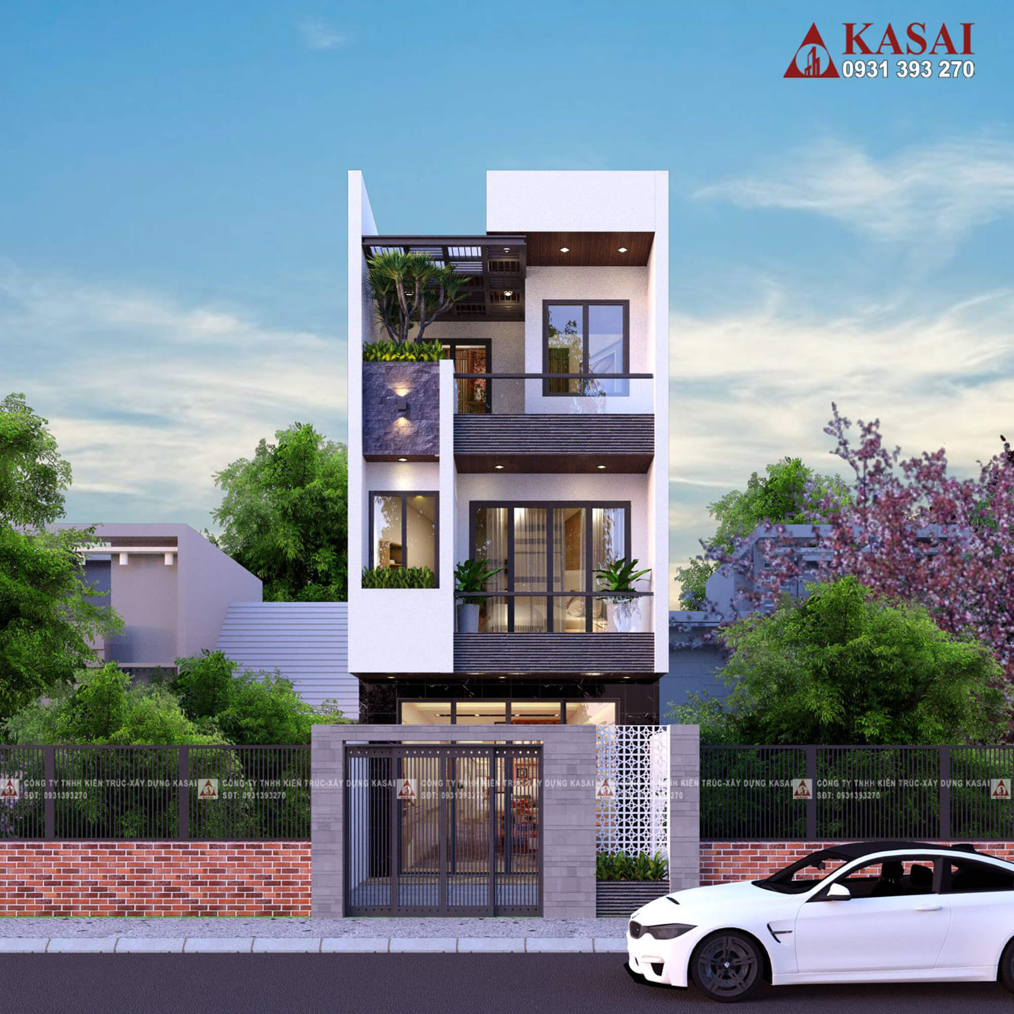 Mẫu nhà 6mx20m 3 tầng