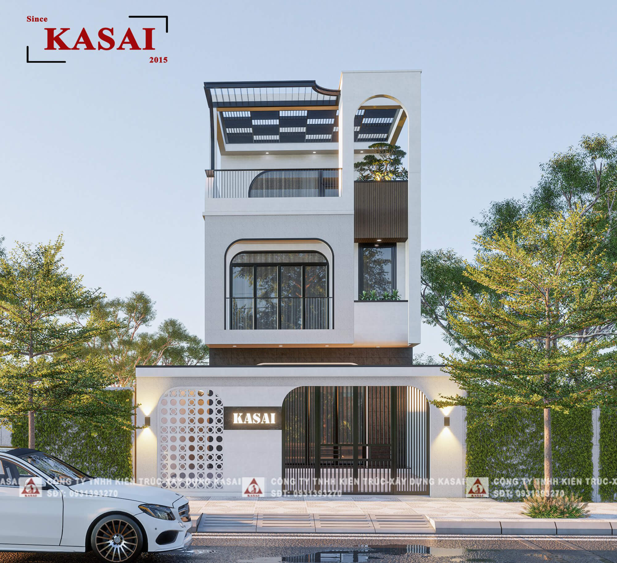 Mẫu nhà 6x20m 3 tầng đẹp