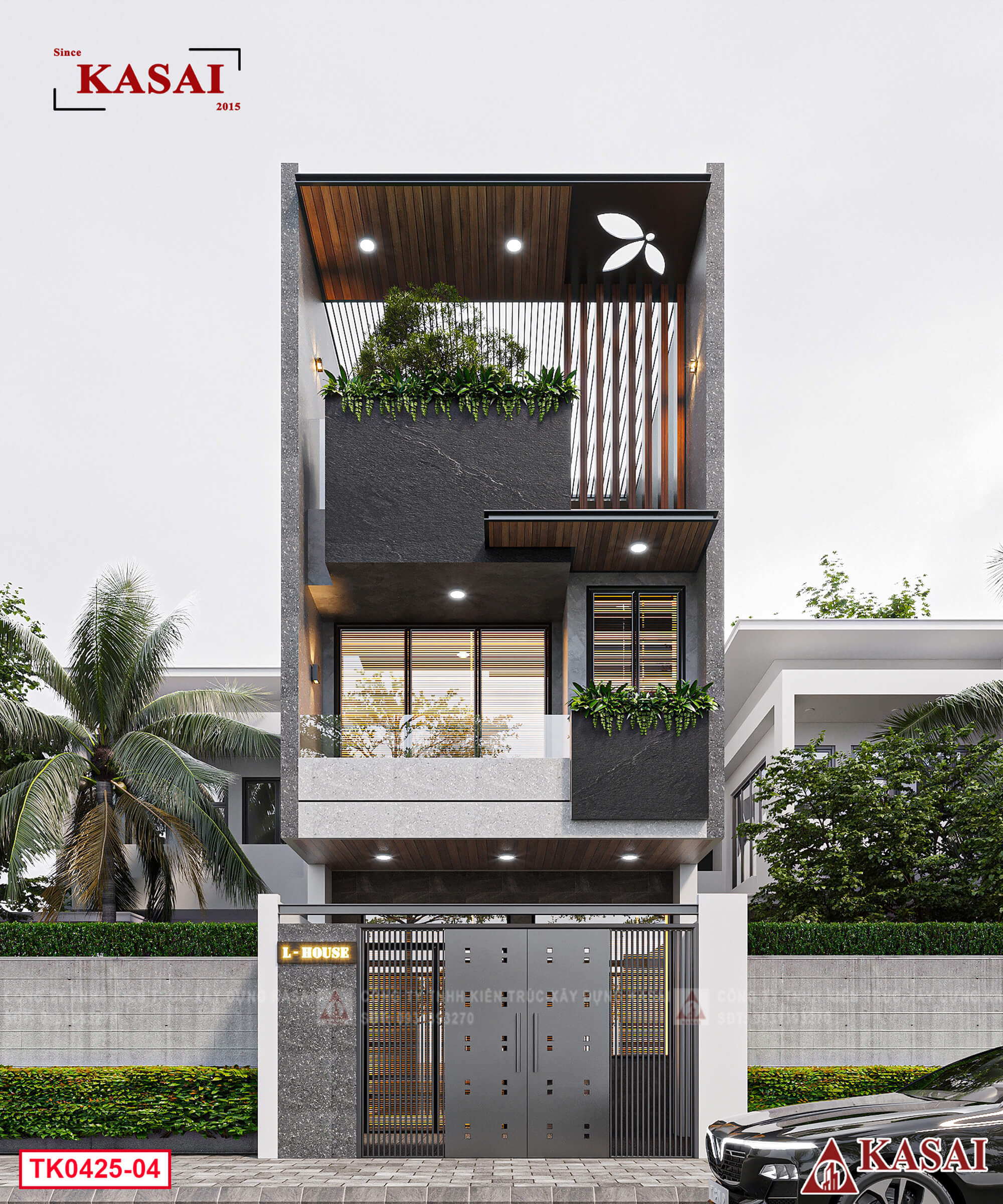 Mẫu nhà ống đẹp 3 tầng 5m
