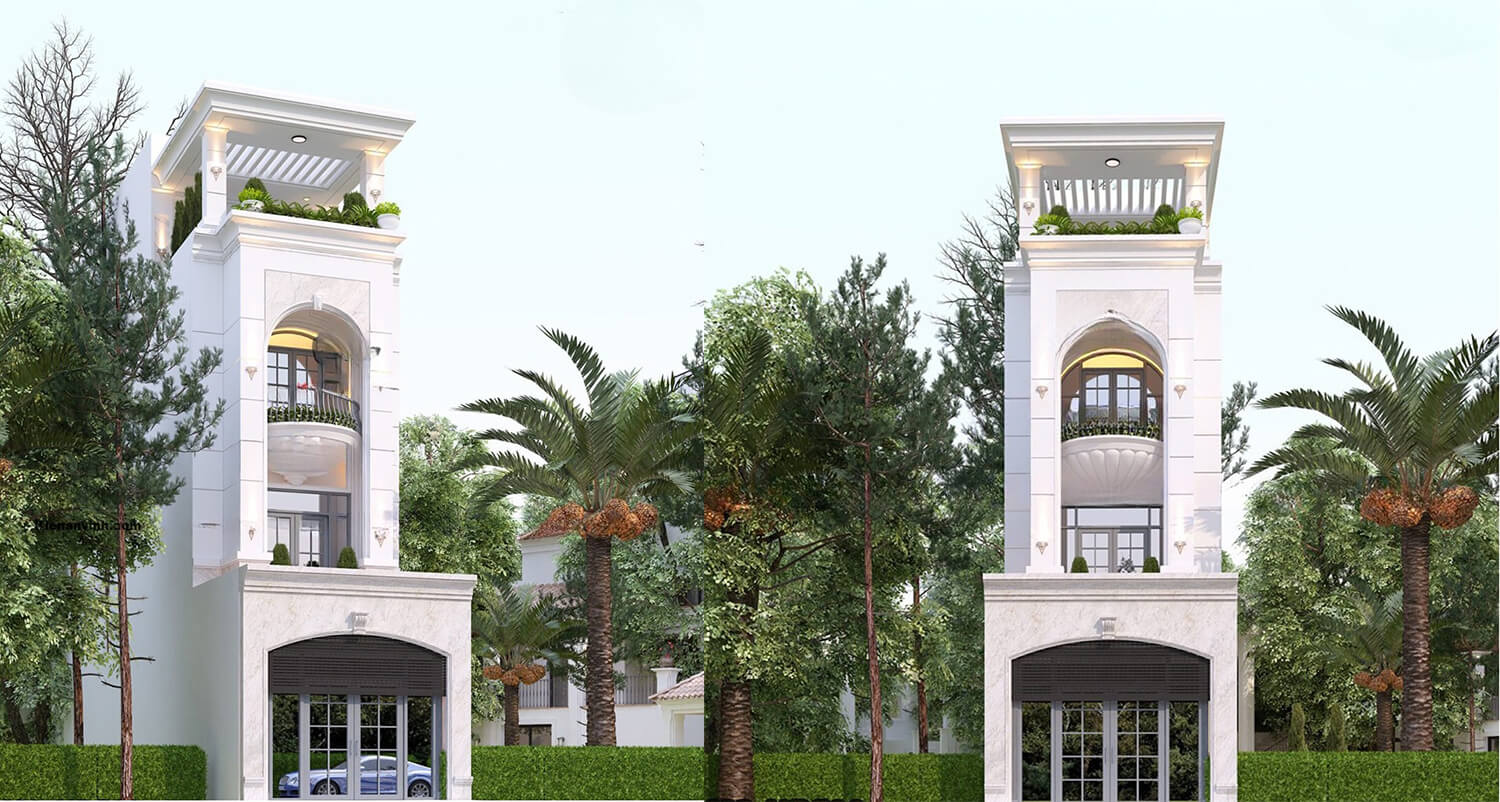 Mẫu thiết kế nhà ống 4 tầng 5x15m