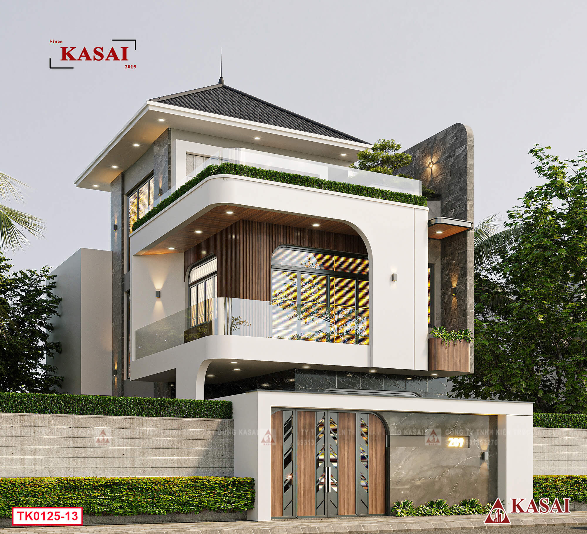 Nhà 3 tầng 7x13m hiện đại