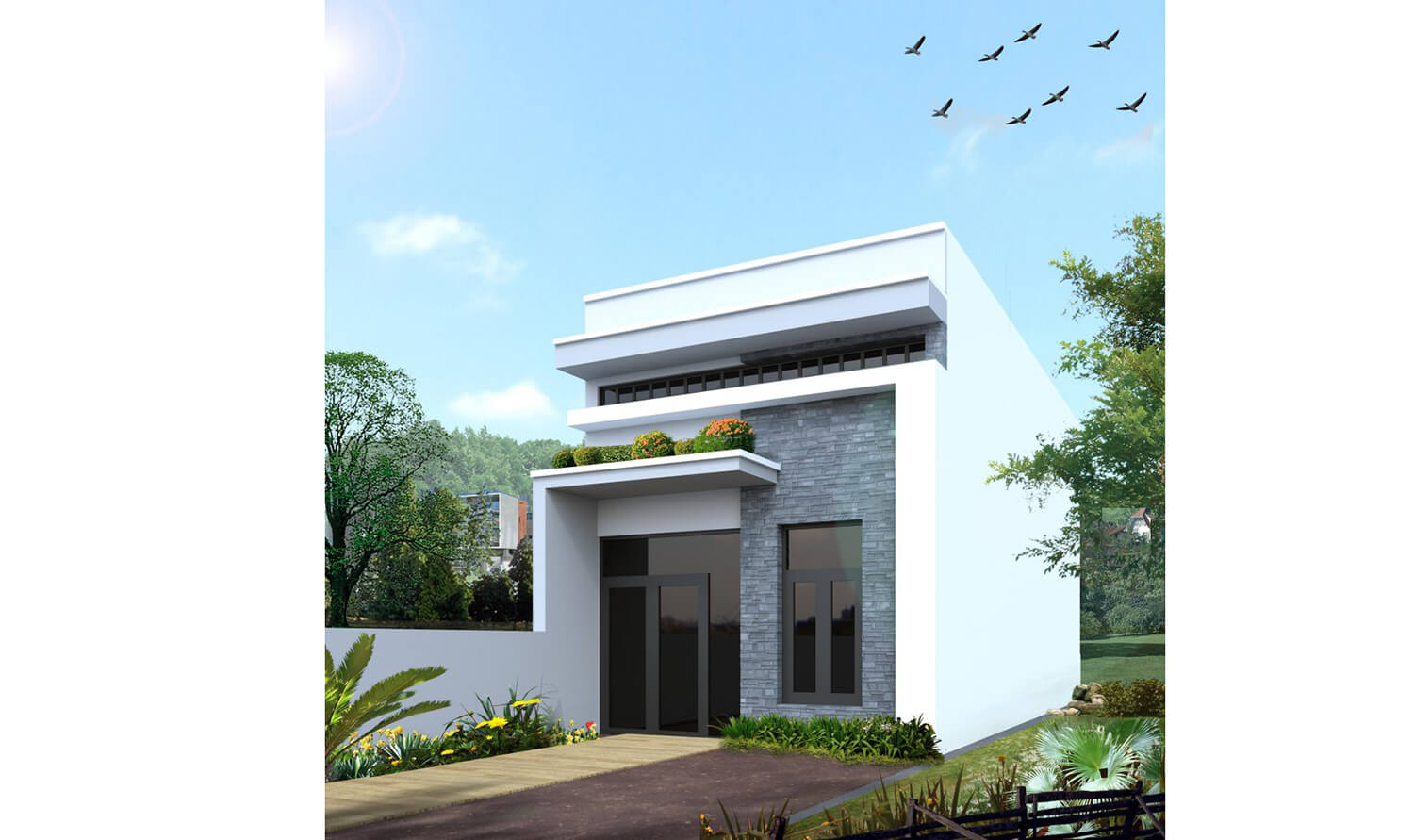 Nhà cấp 4 5x15m có gác lửng