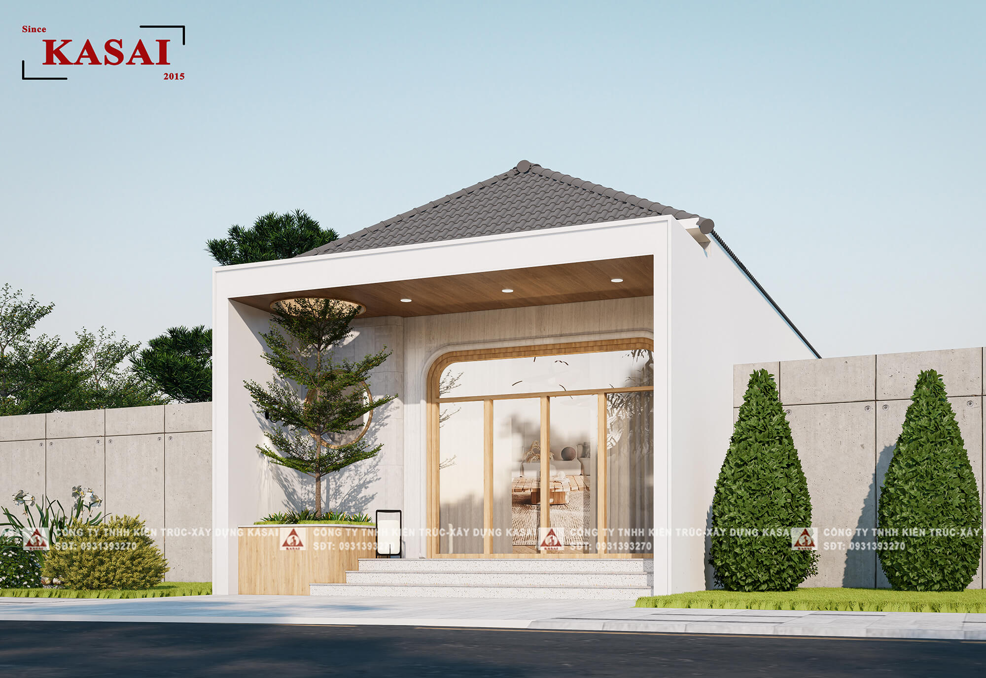 Ấn tượng nhà cấp 4 5×20 2 phòng ngủ hiện đại cho vợ chồng trẻ