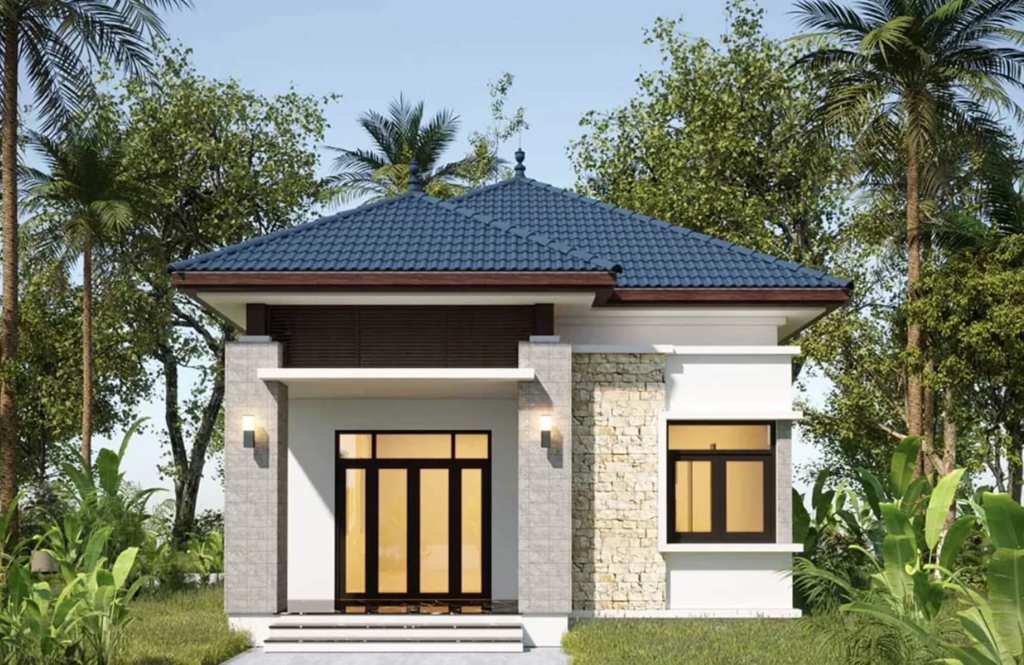 Nhà cấp 4 7x13m mái Nhật