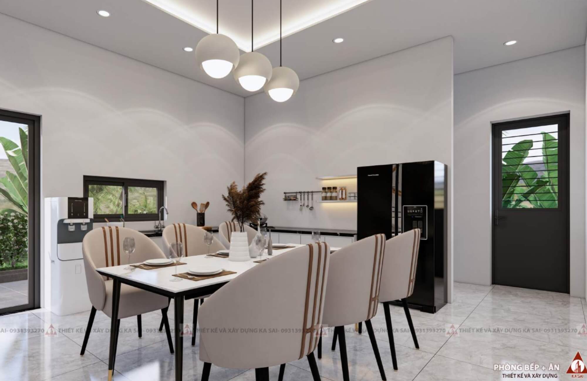 Phòng bếp mẫu nhà ống 3 tầng mặt tiền 5m 18