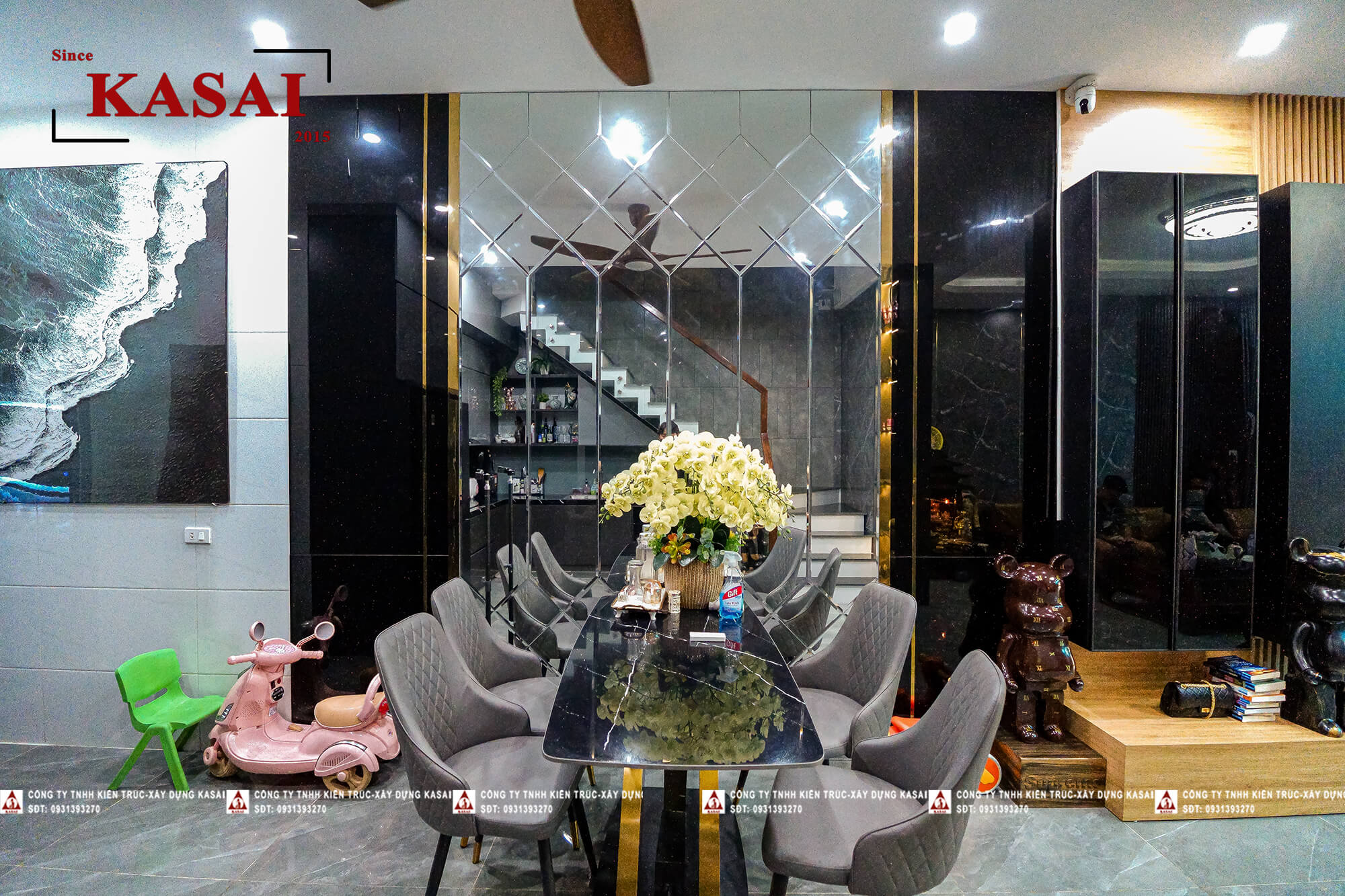 Phòng bếp nhà 3 tầng mái bằng đẹp
