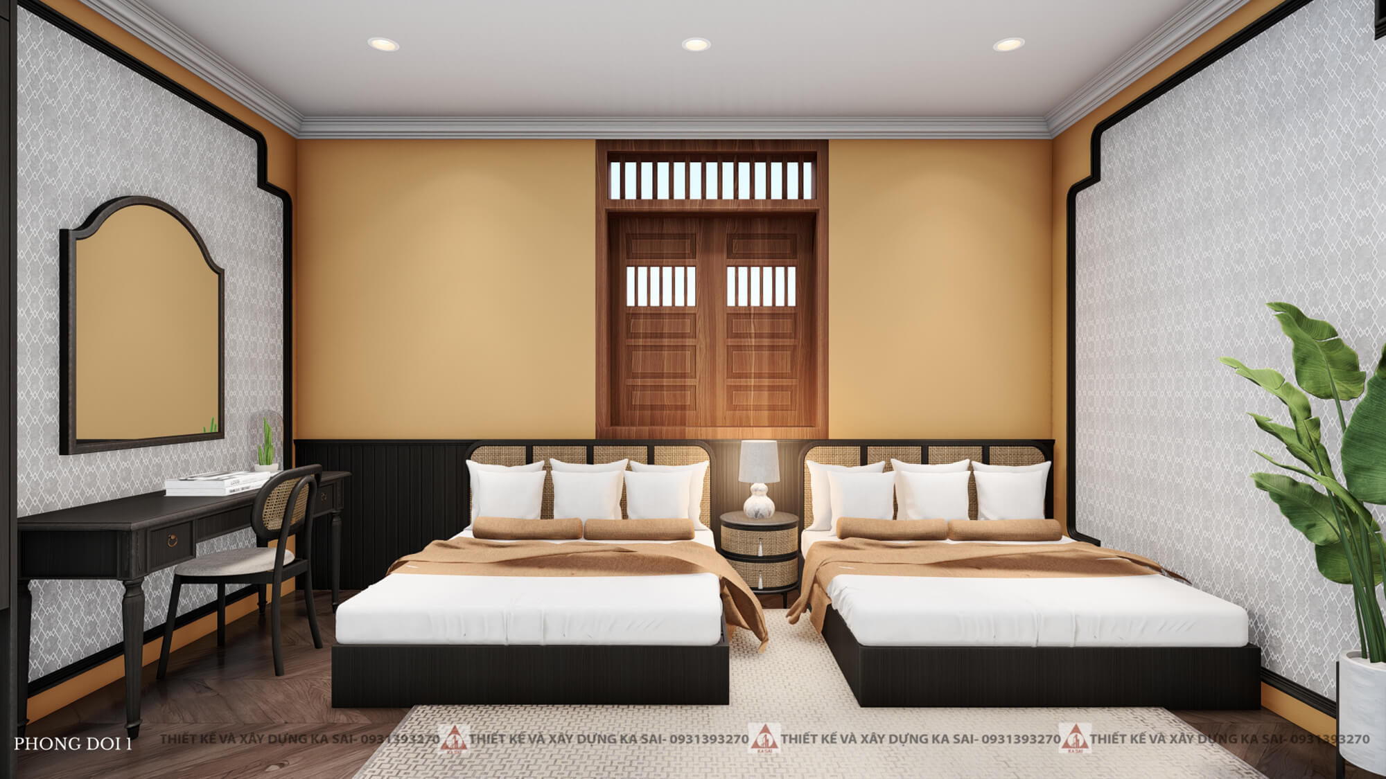 Thiết kế phòng đôi khách sạn ở Huế