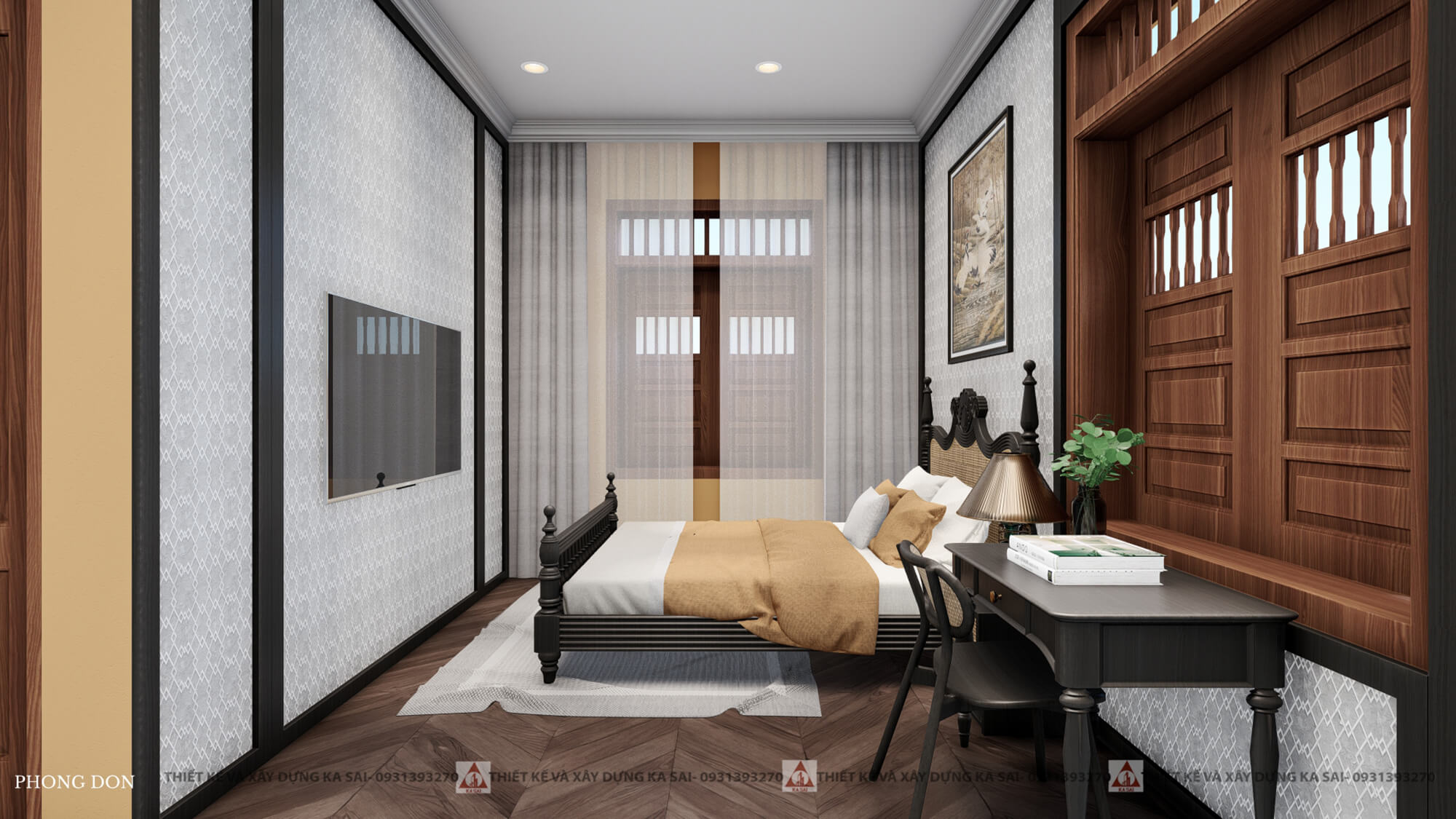 Thiết kế phòng đơn khách sạn ở Huế