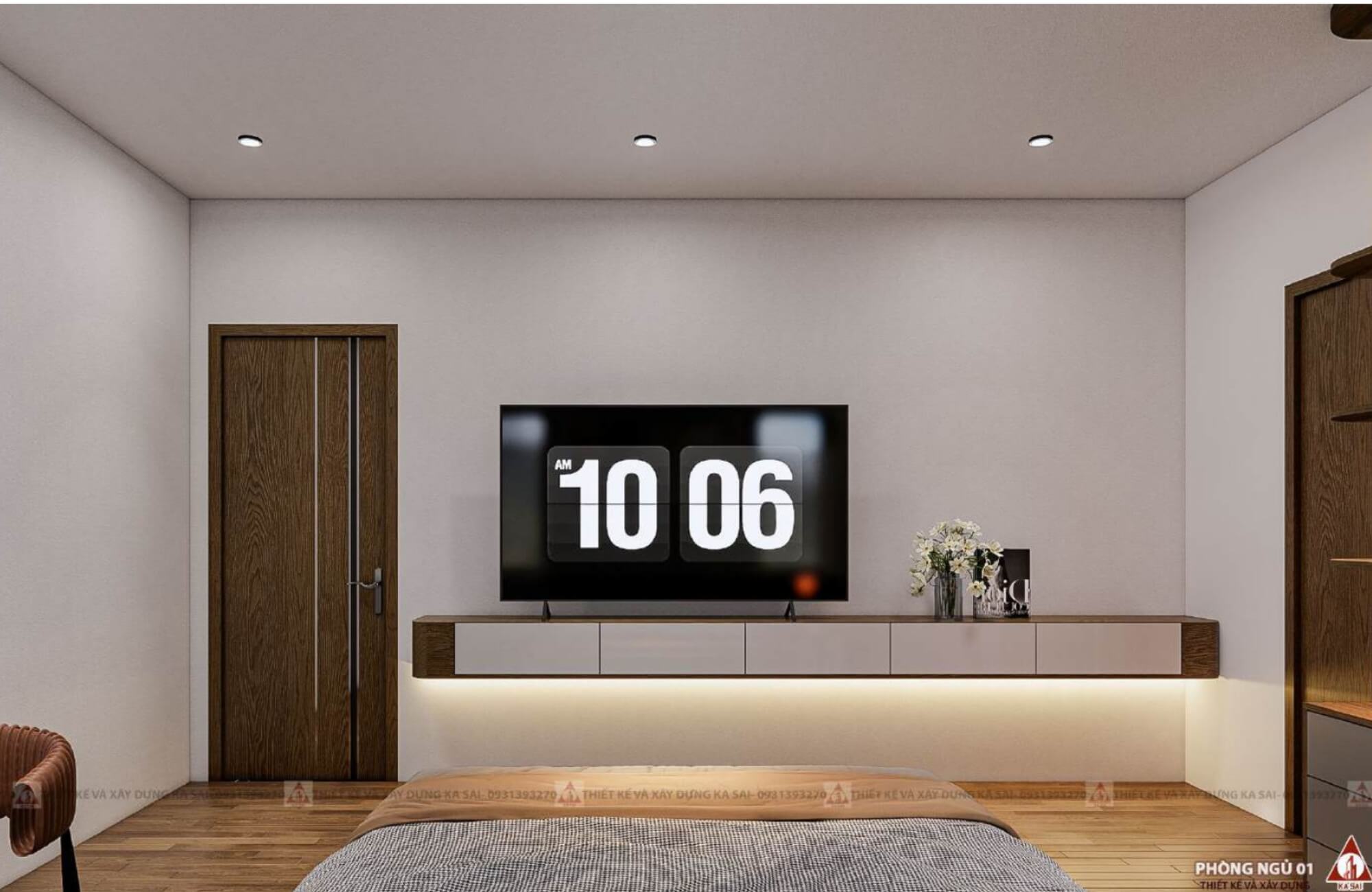 Phòng ngủ 1 7x20m thiết kế nhà ngang 7m dài 20m