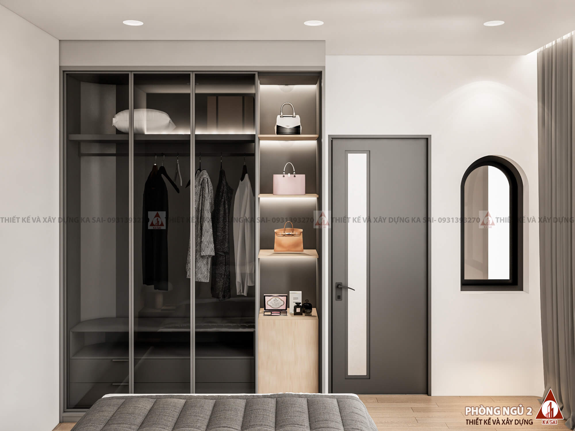 Phòng ngủ 2 nhà ống 5x20 3 tầng 3 phòng ngủ 1 phòng thờ