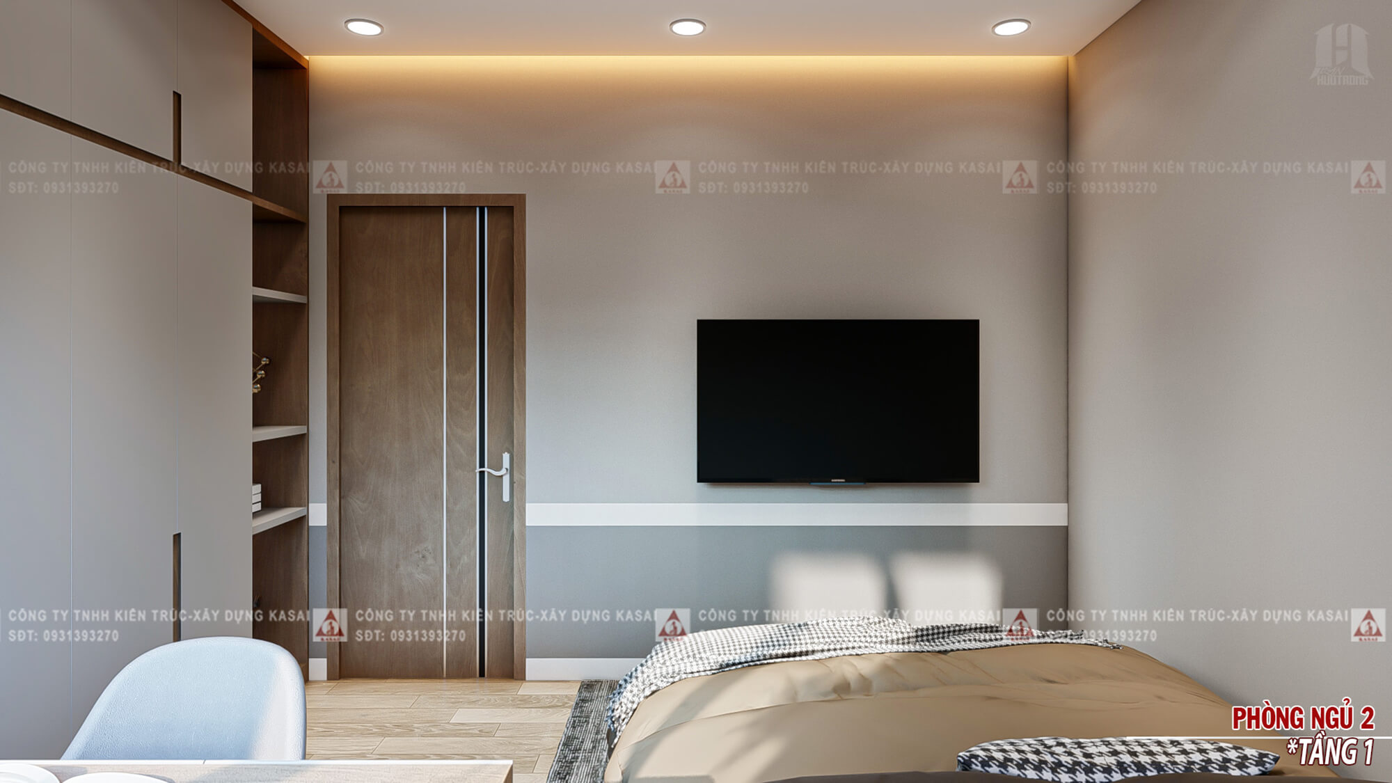 Phòng ngủ 2 nhà cấp 4 5x20 2 phòng ngủ