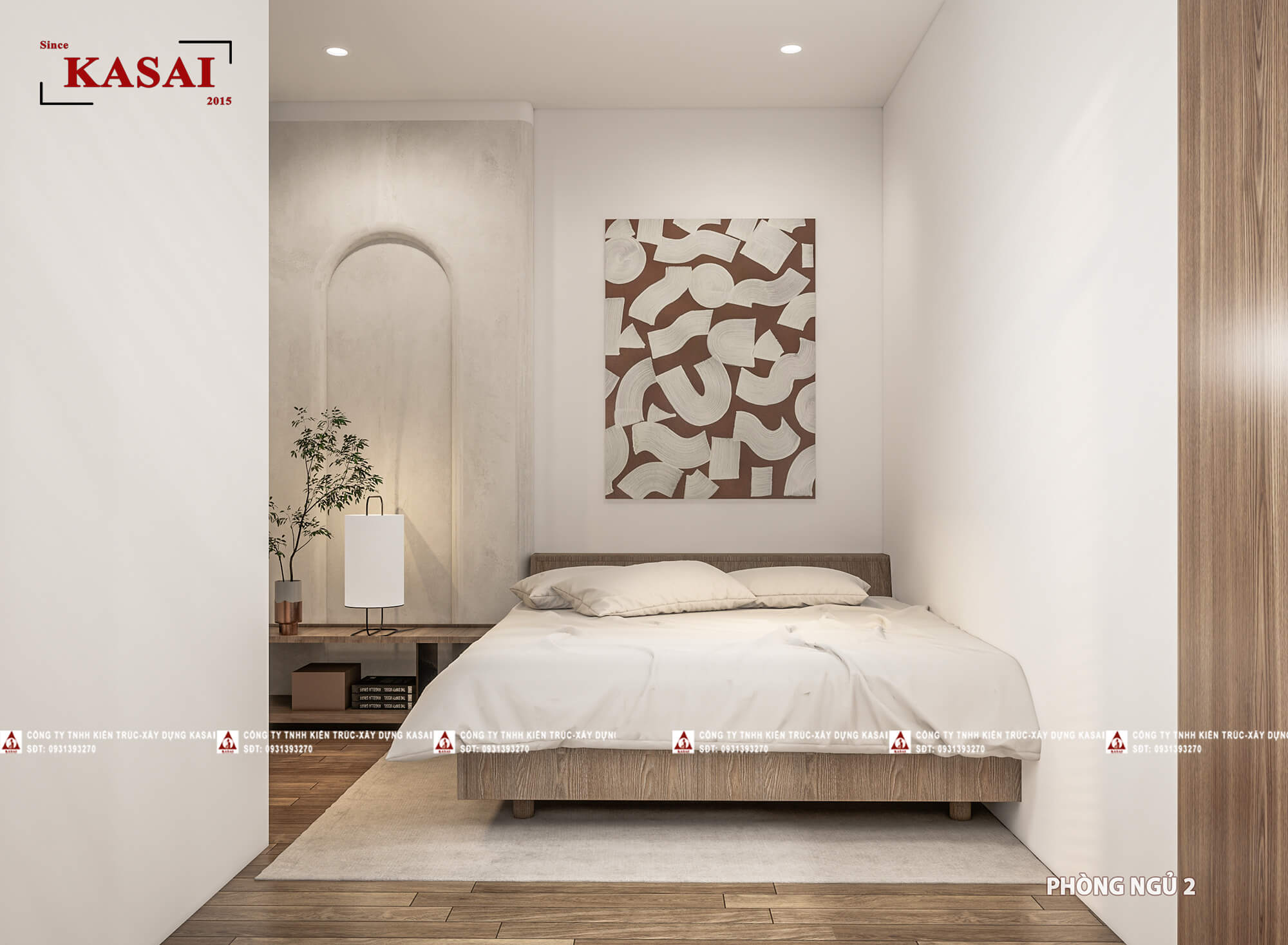 Phòng ngủ 2 biệt thự tân cổ điển 3 tầng mái Nhật