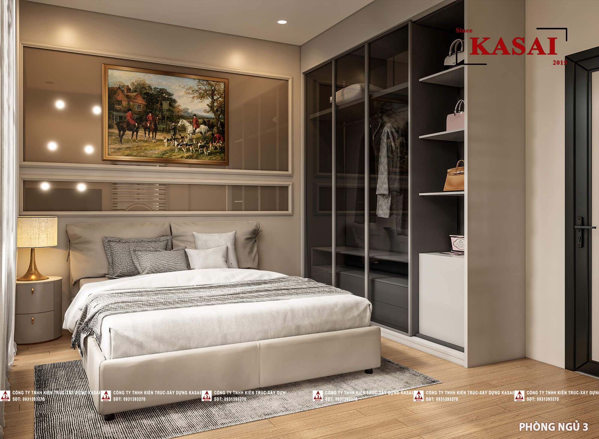 Phòng ngủ 2 biệt thự tân cổ điển 4 tầng