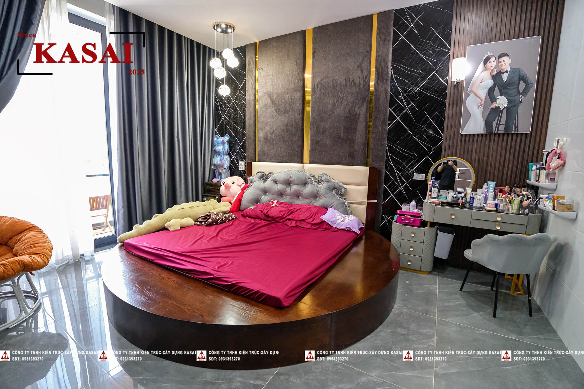 Phòng ngủ nhà 3 tầng mái bằng đẹp