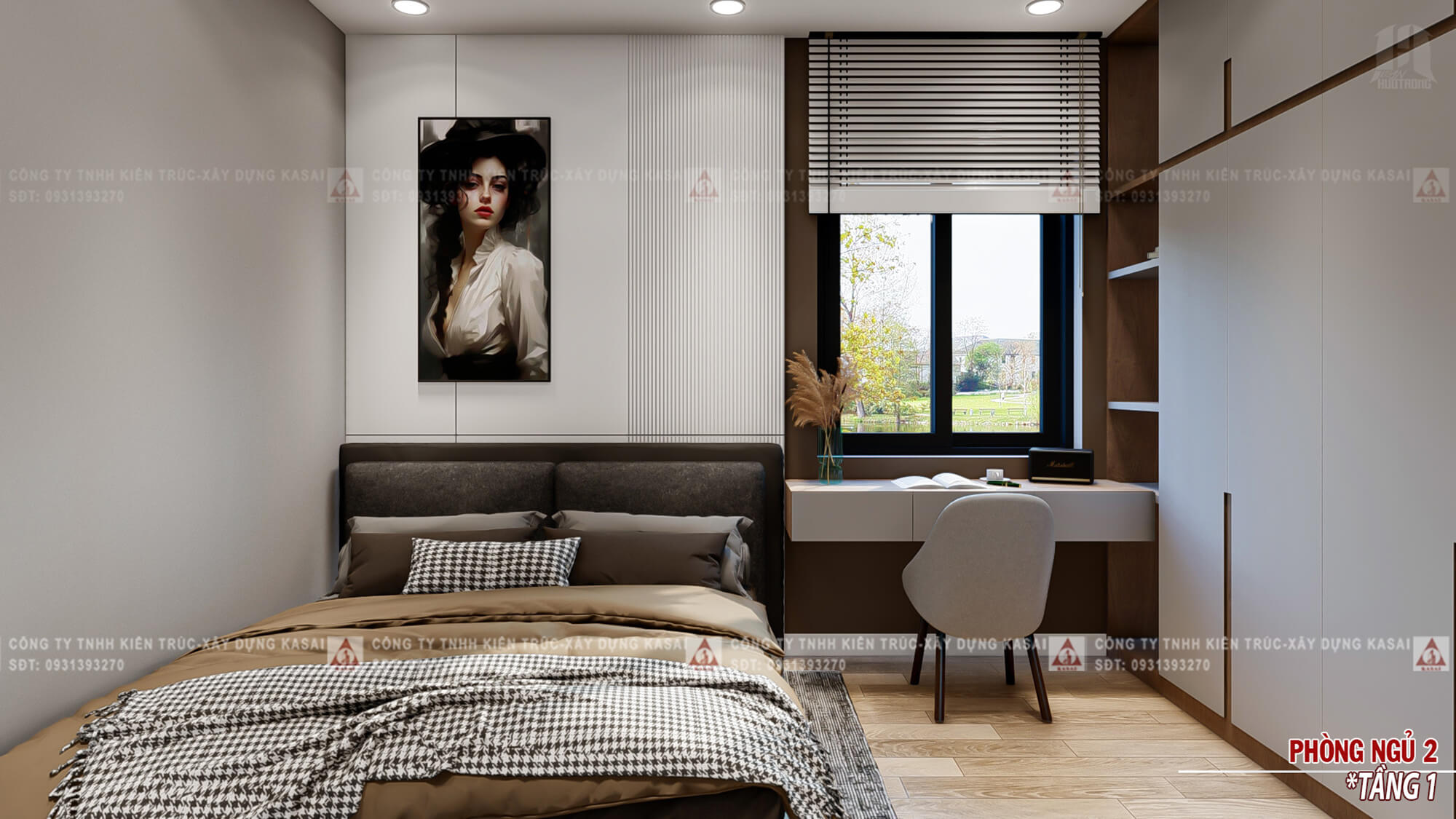 Phòng ngủ 2 nhà cấp 4 5x20 2 phòng ngủ