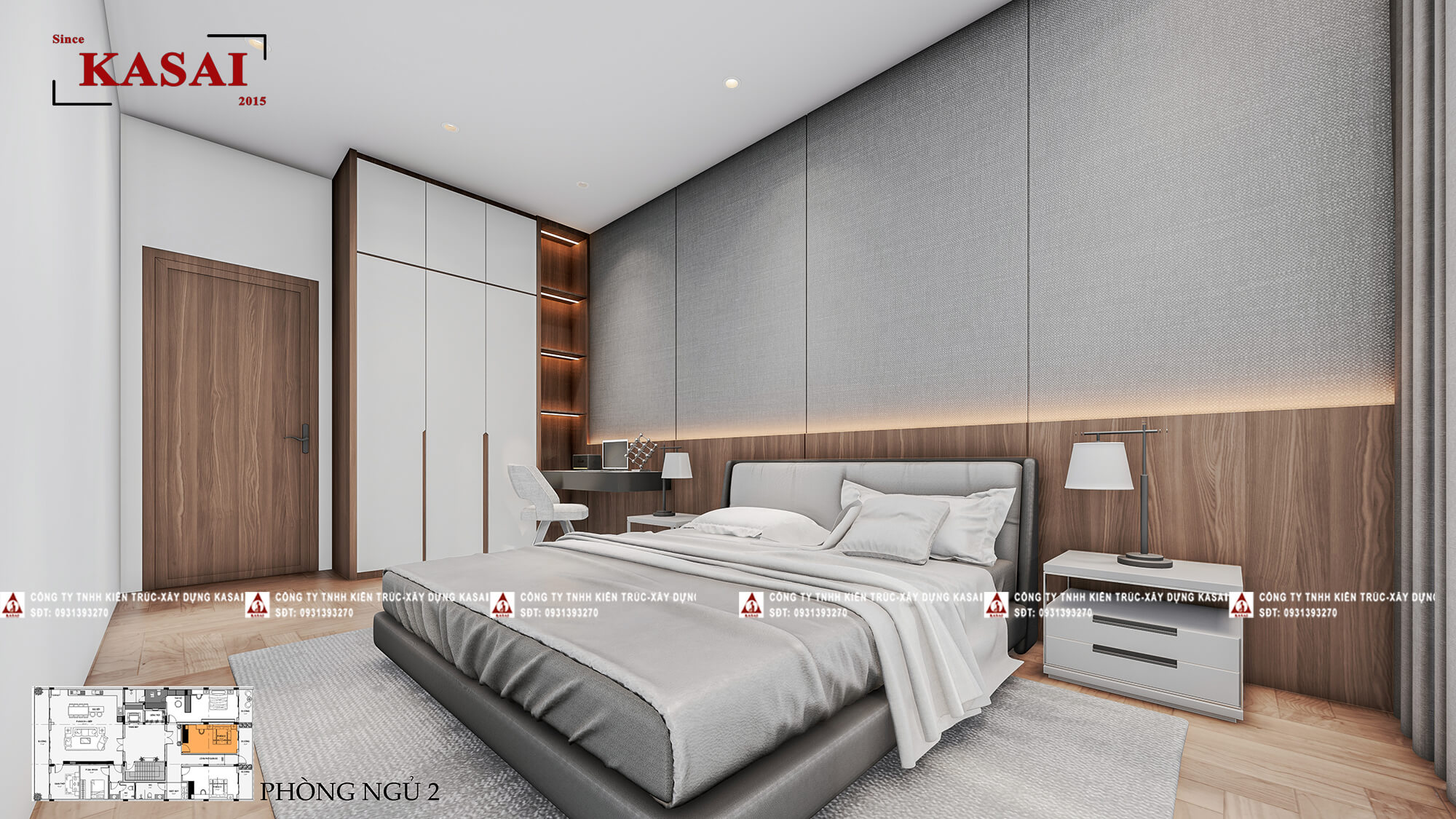 Phòng ngủ 2 tầng 3 căn hộ cho thuê apartment