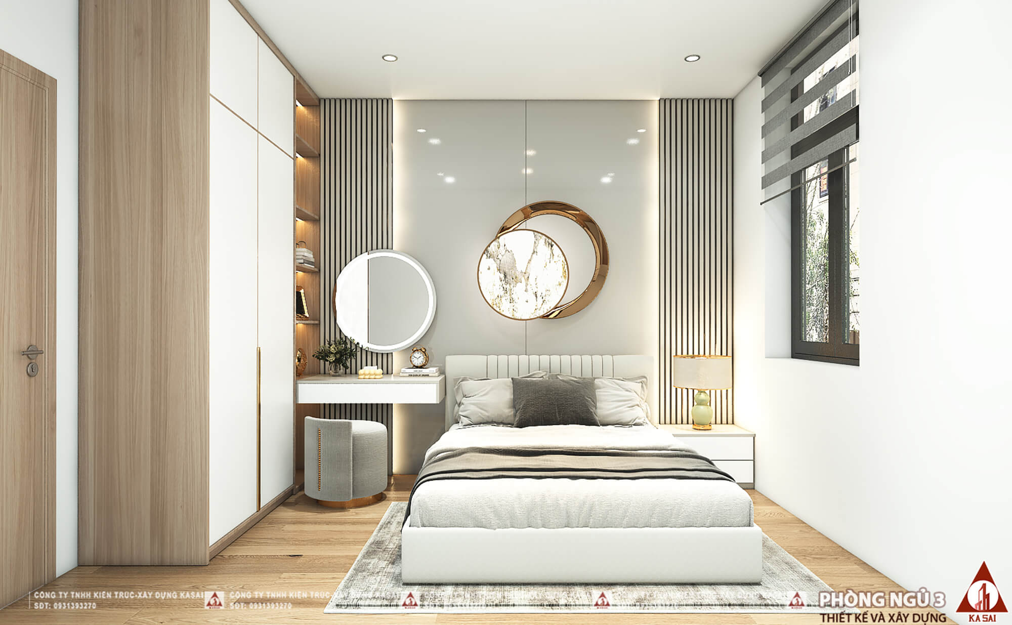 Phòng ngủ 3 nhà 1 tầng 10x15m