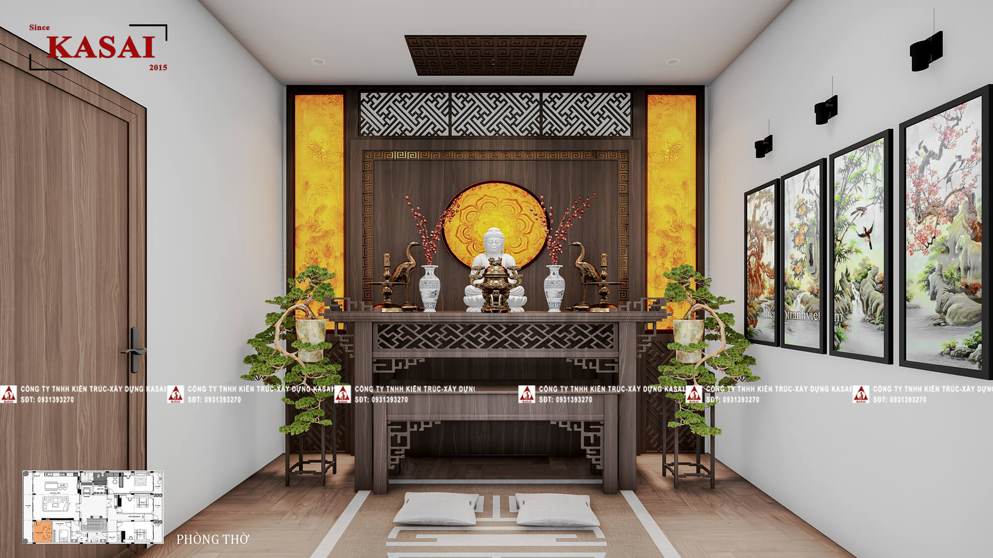 Phòng thờ tầng 3 căn hộ cho thuê Apartment