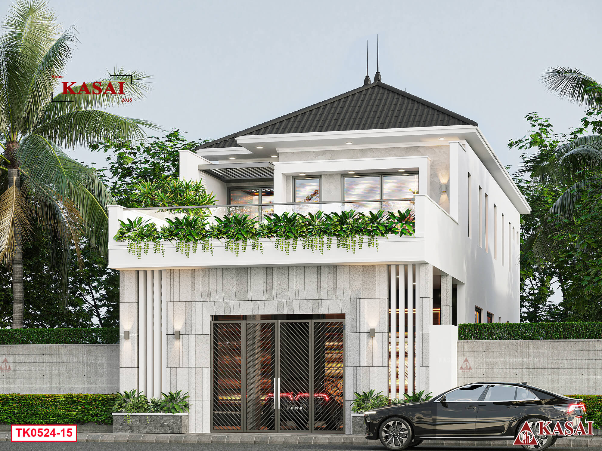 Thiết kế mẫu nhà 7x13m mái nhật